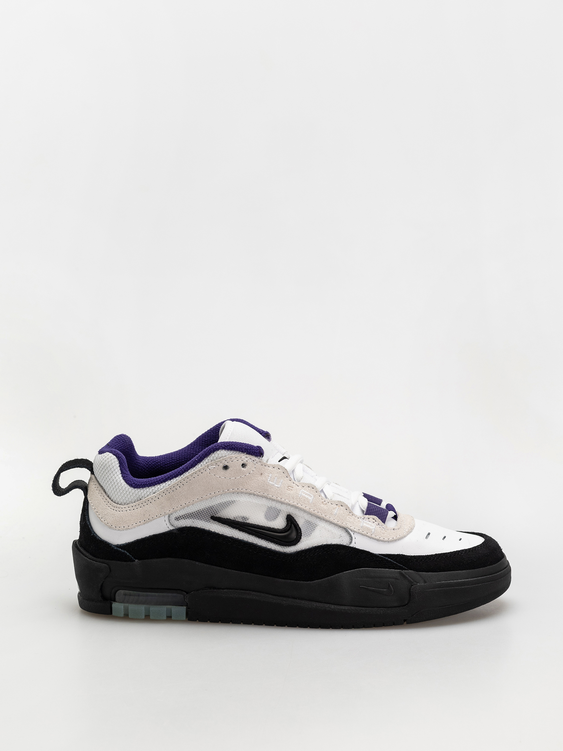 Pantofi Nike SB Air Max Ishod - alb, negru, violet (white/black