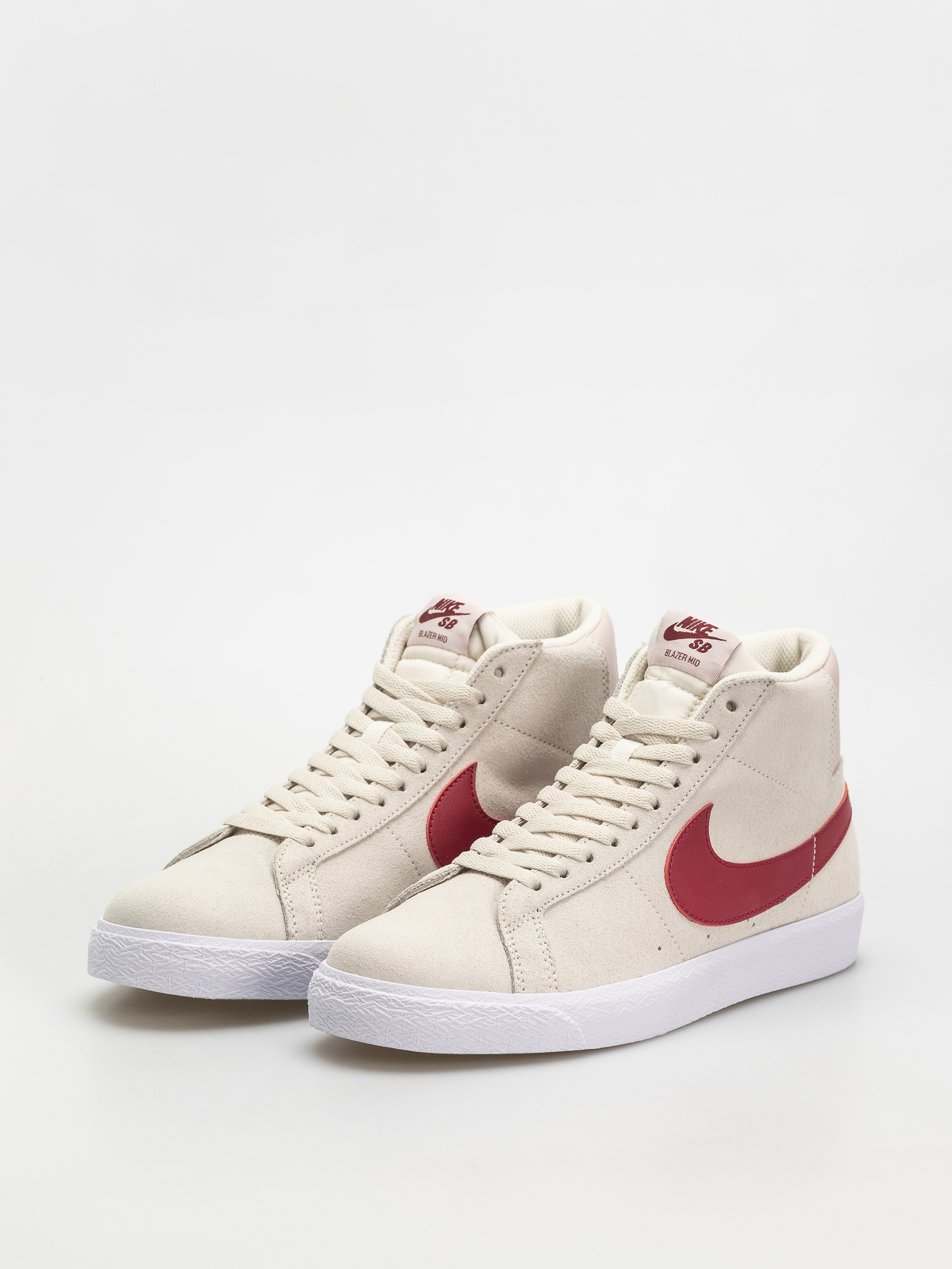 Pantofi Nike SB Zoom Blazer Mid (pale ivory/noble red silt red white)