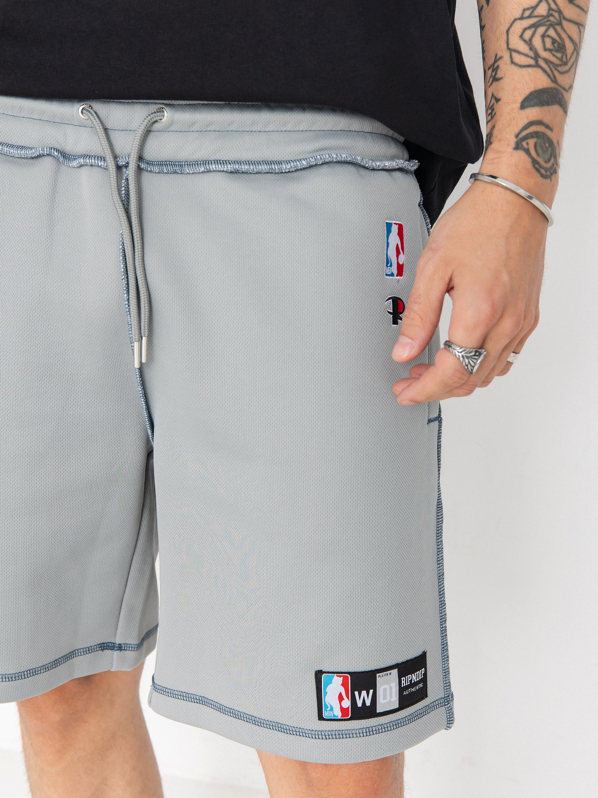 Pantaloni scurți RipNDip Athletics Mesh (ash heather)