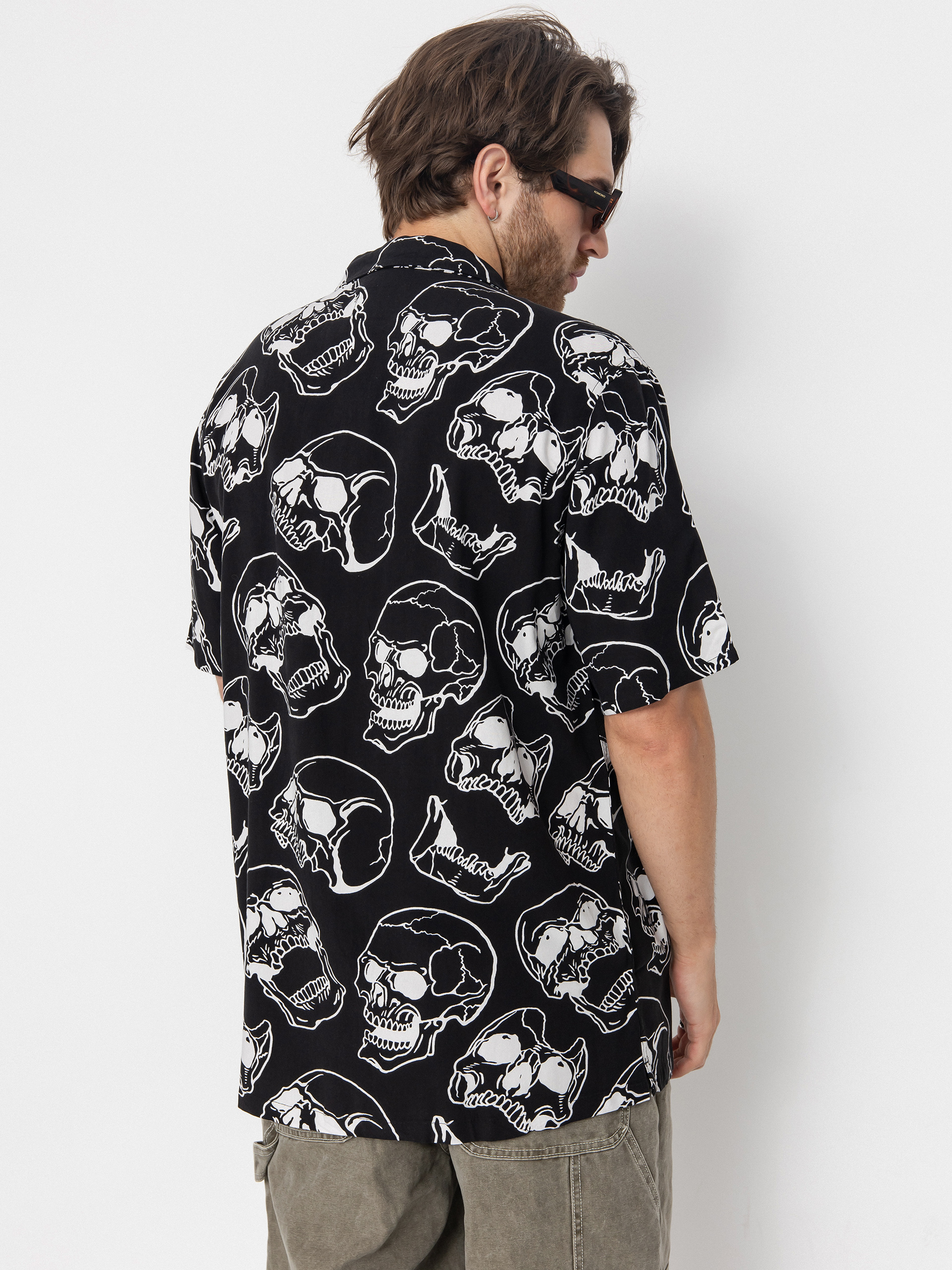 Cămașă DC Fracture Ss Button Up (black skully print)