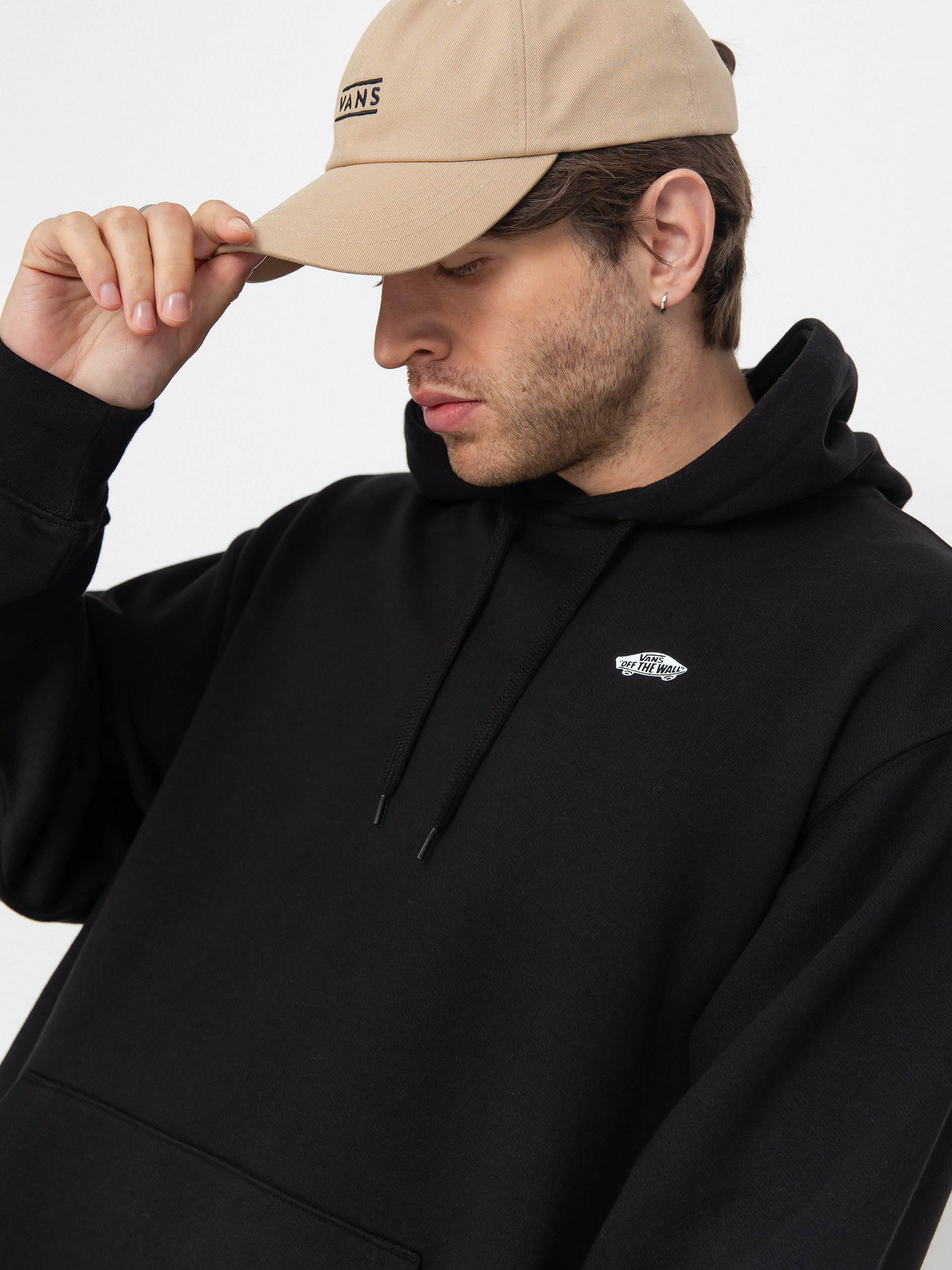 Hanorac cu glugă Vans Style 76 II Loose Ft HD (black/white)