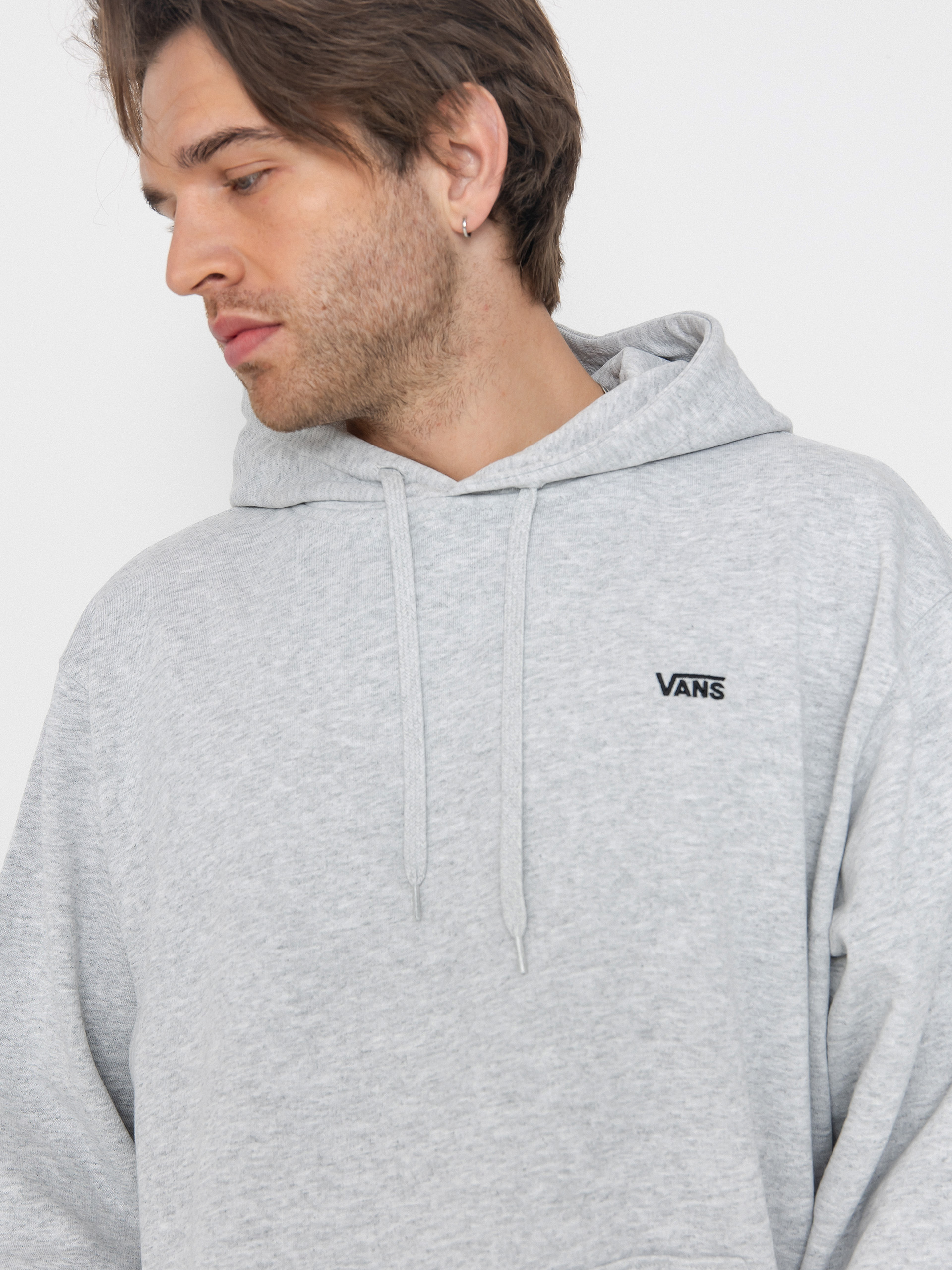 Hanorac cu glugă Vans Left Chest II Loose HD (light grey heather)