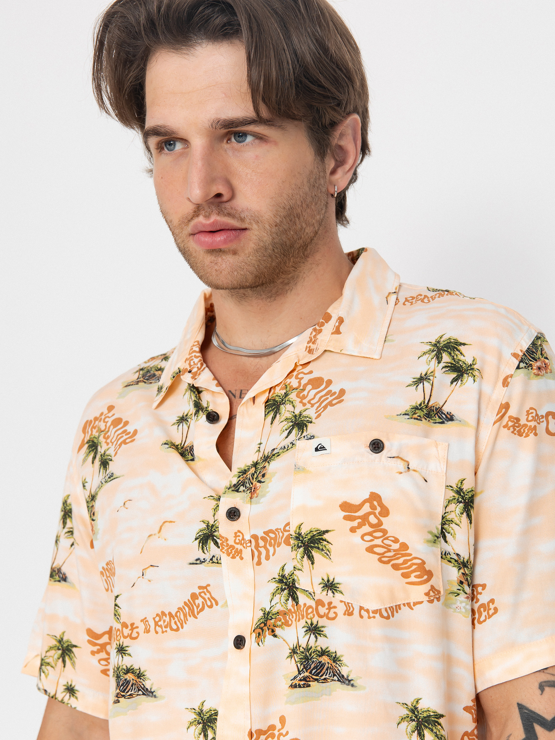 Cămașă Quiksilver Safe Paradise (peach parfait naturama)