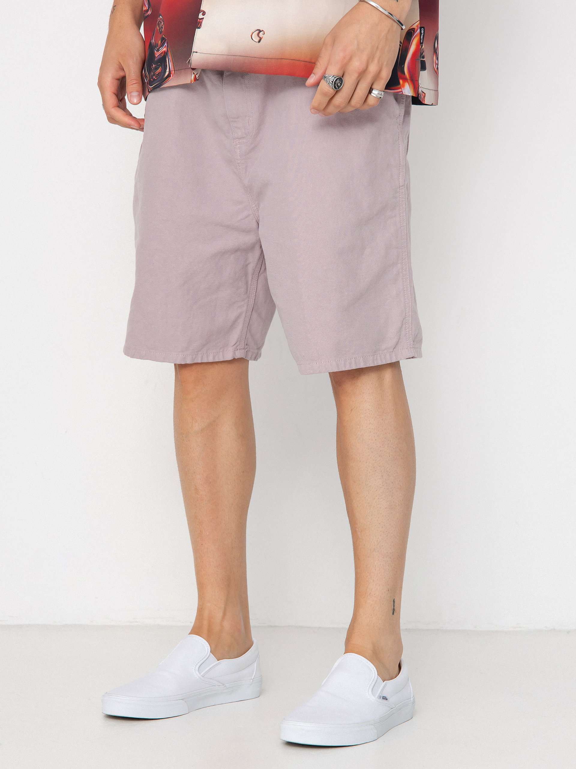 Pantaloni scurți Carhartt WIP Walter Single Knee (pink fog/garment dyed)