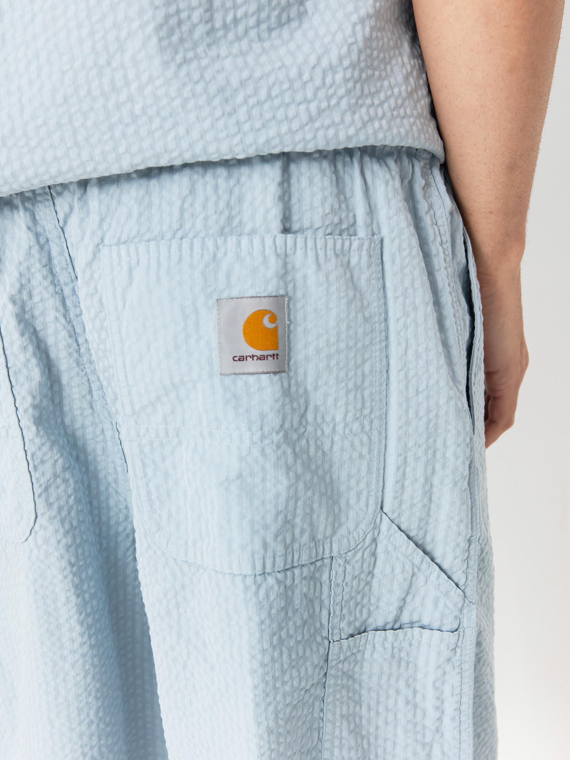 Pantaloni scurți Carhartt WIP Toland (toland stripe/blue fog)