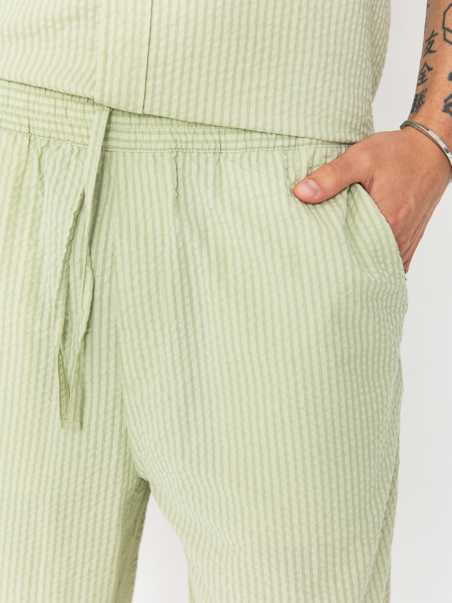 Pantaloni scurți Carhartt WIP Toland (toland stripe/pale olive)