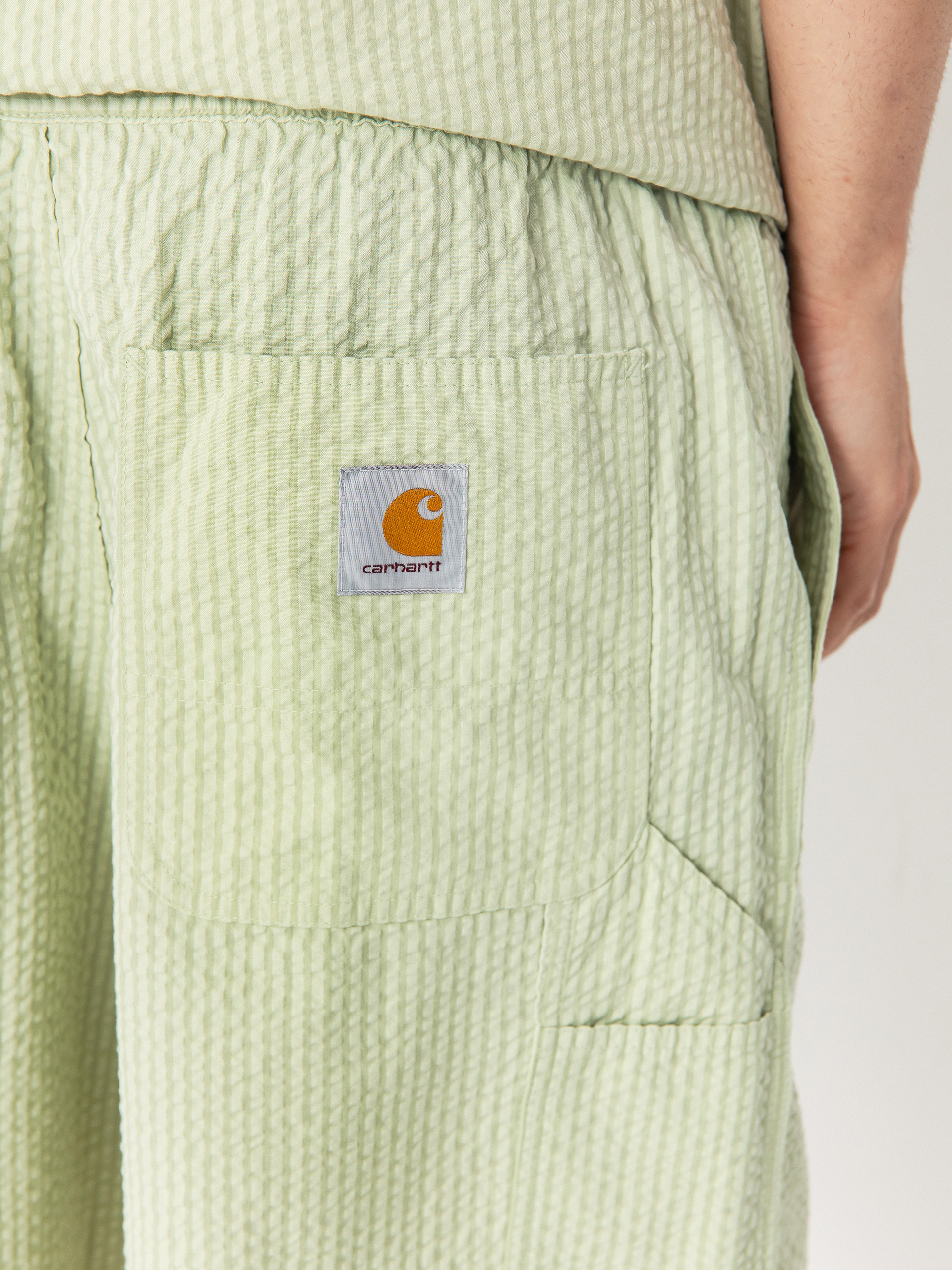 Pantaloni scurți Carhartt WIP Toland (toland stripe/pale olive)