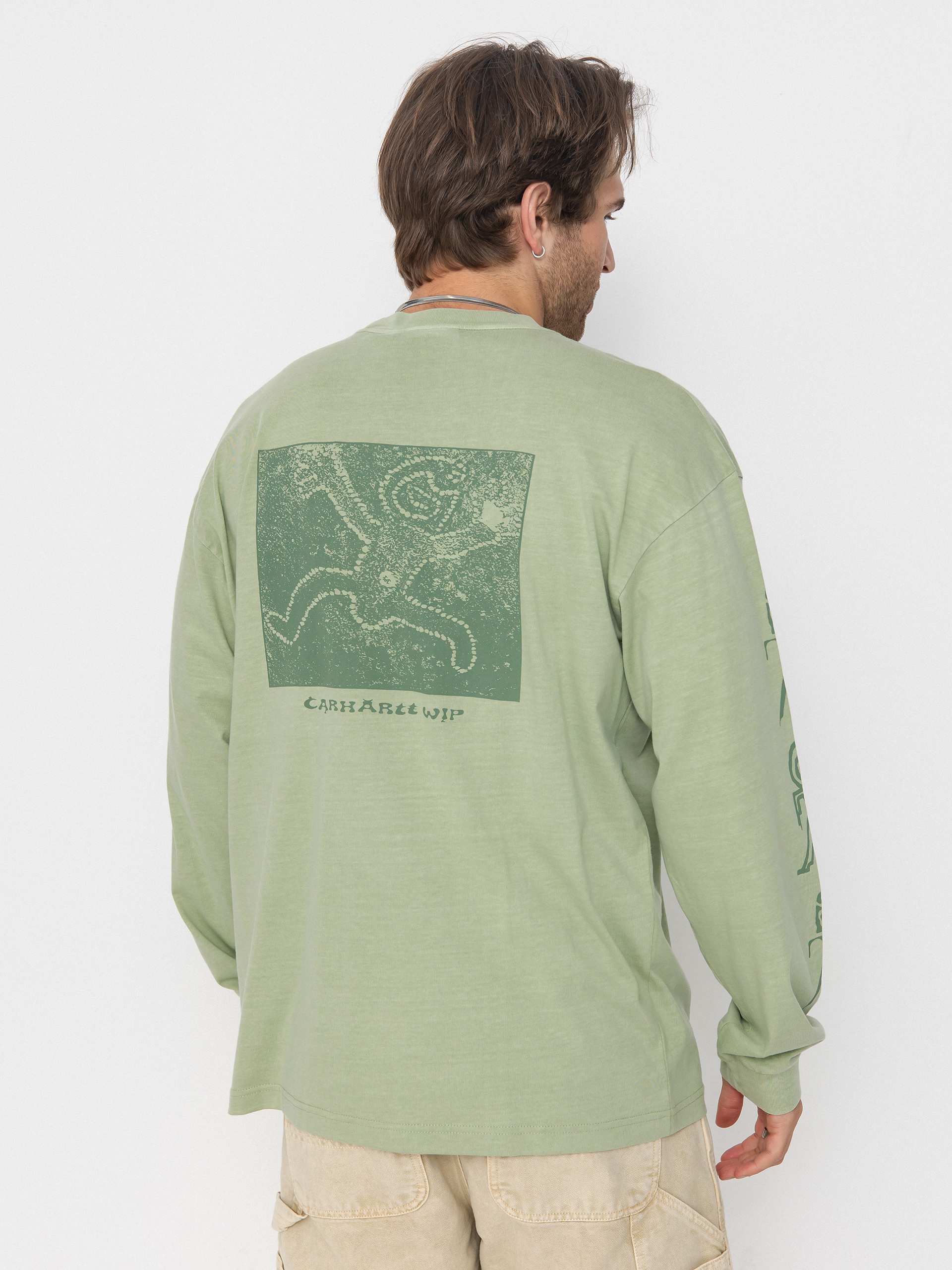 Longsleeve Carhartt WIP Terrestrial (pale olive/dollar green/pigment garment dyed)
