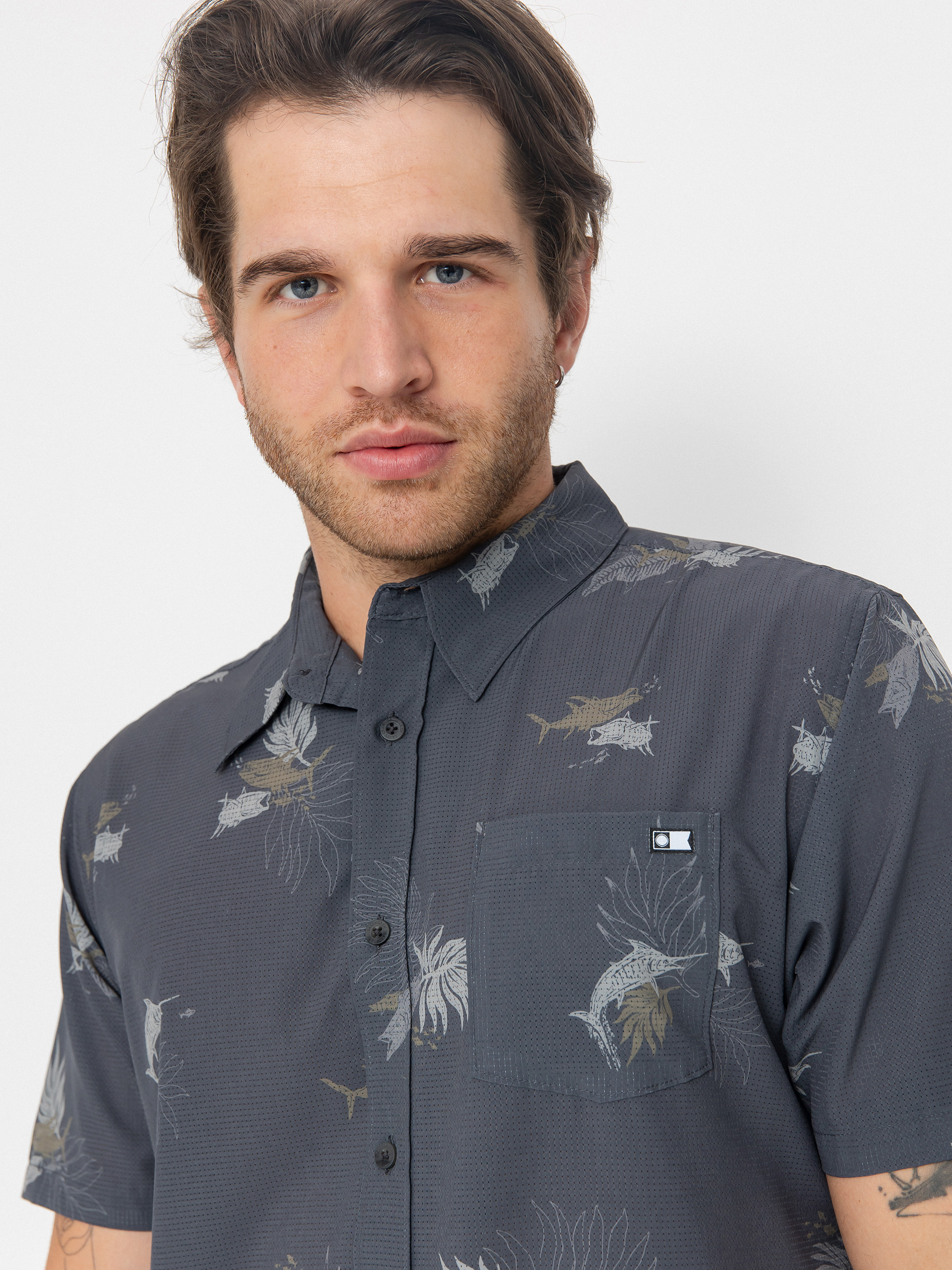 Cămașă Salty Crew Breezer Perf Tech (charcoal)