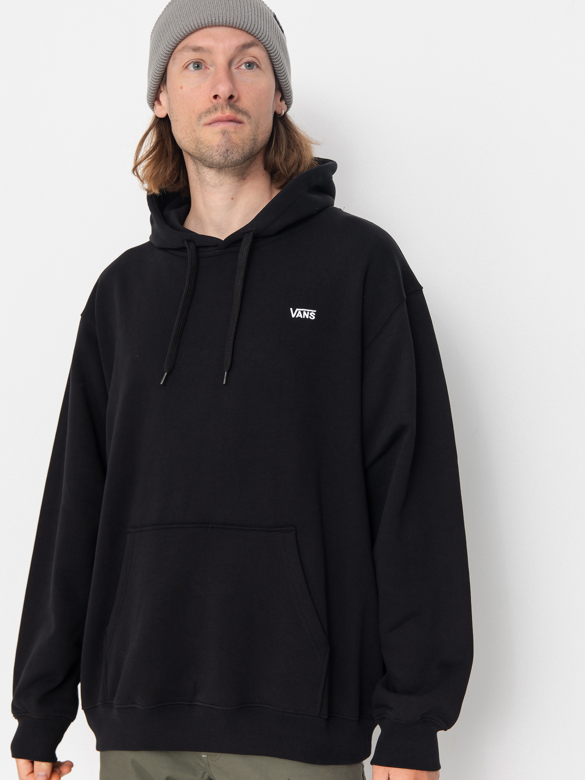Hanorac cu glugă Vans Left Chest II Loose HD (black)