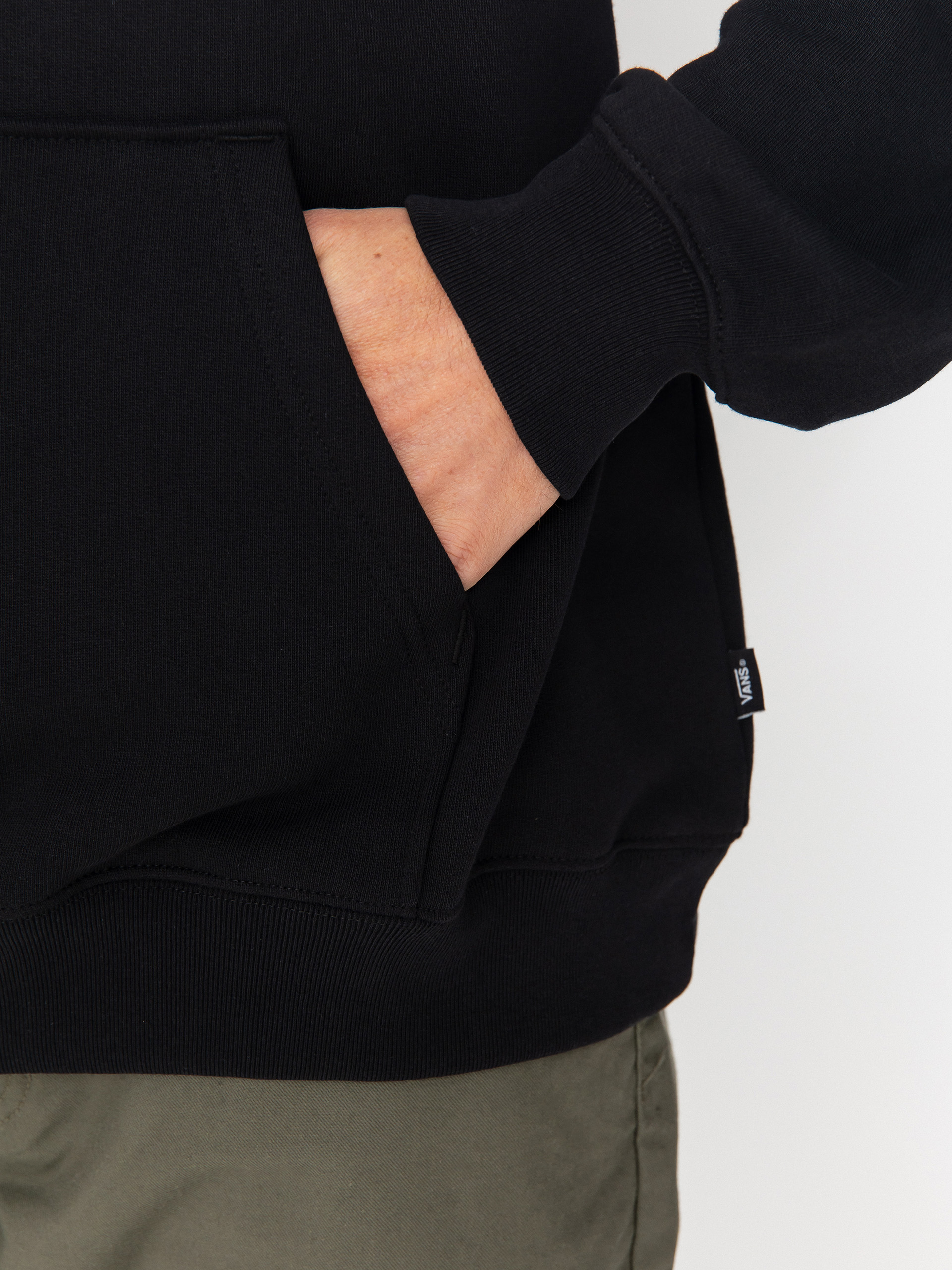 Hanorac cu glugă Vans Left Chest II Loose HD (black)