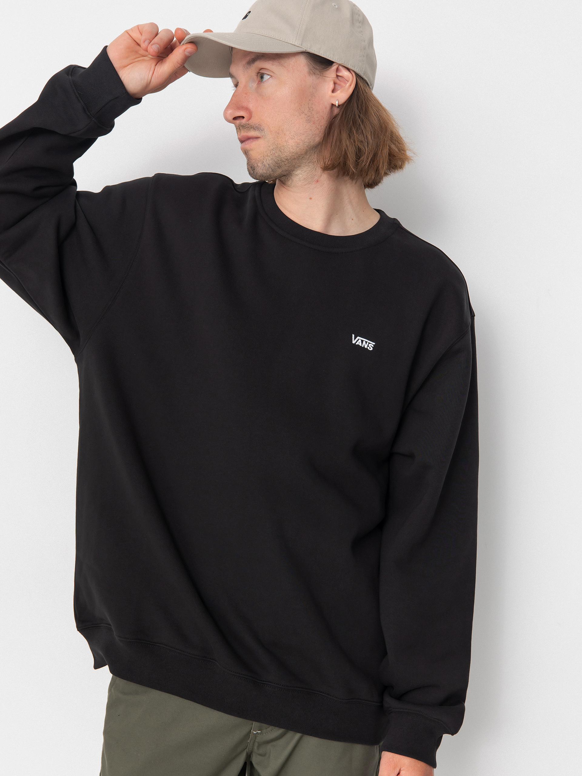Hanorac Vans Left Chest II Loose Crew (black)