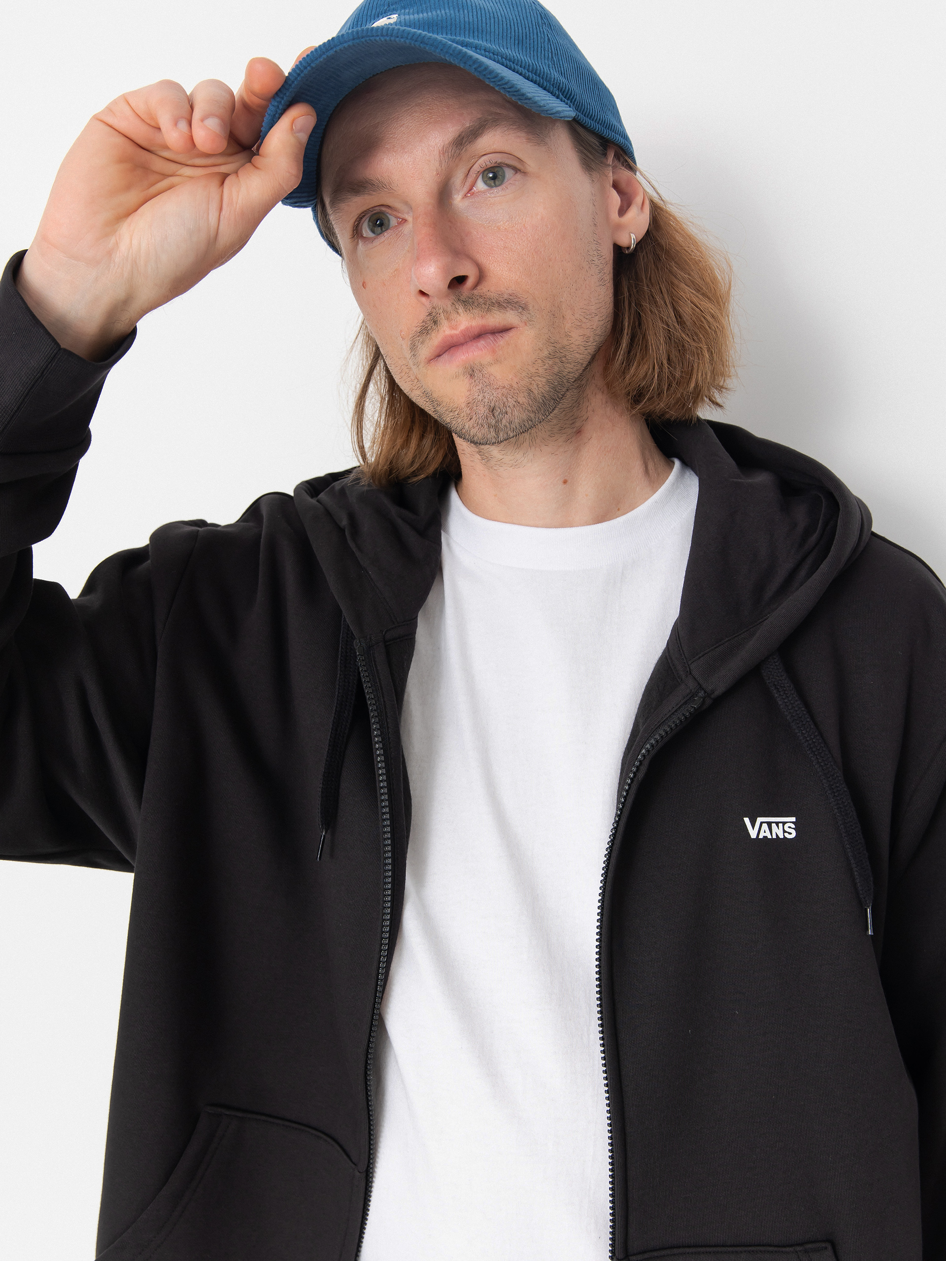 Hanorac cu glugă Vans Left Chest ZHD (black)