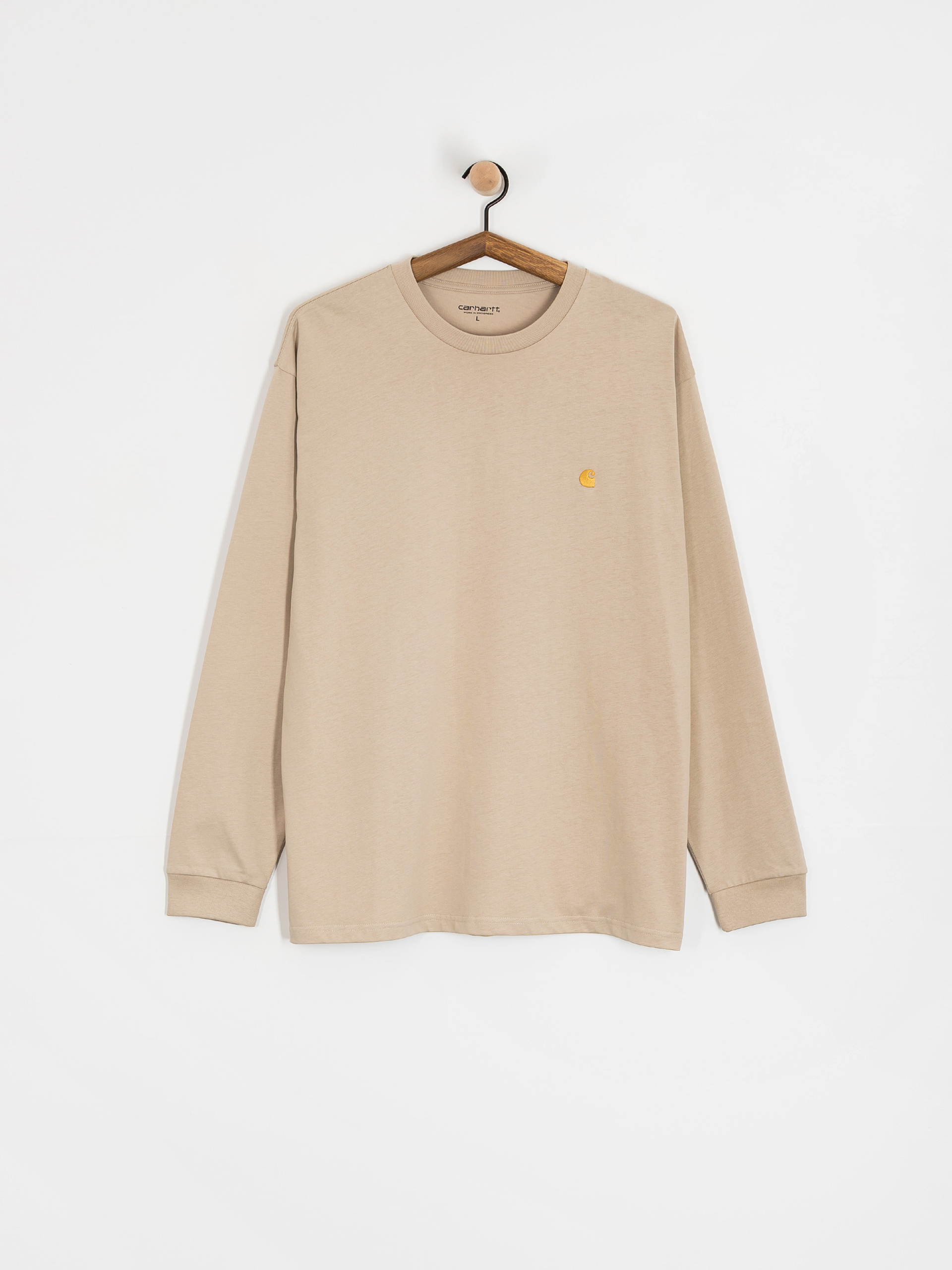 Longsleeve Carhartt WIP Chase (fleur de sel/gold)