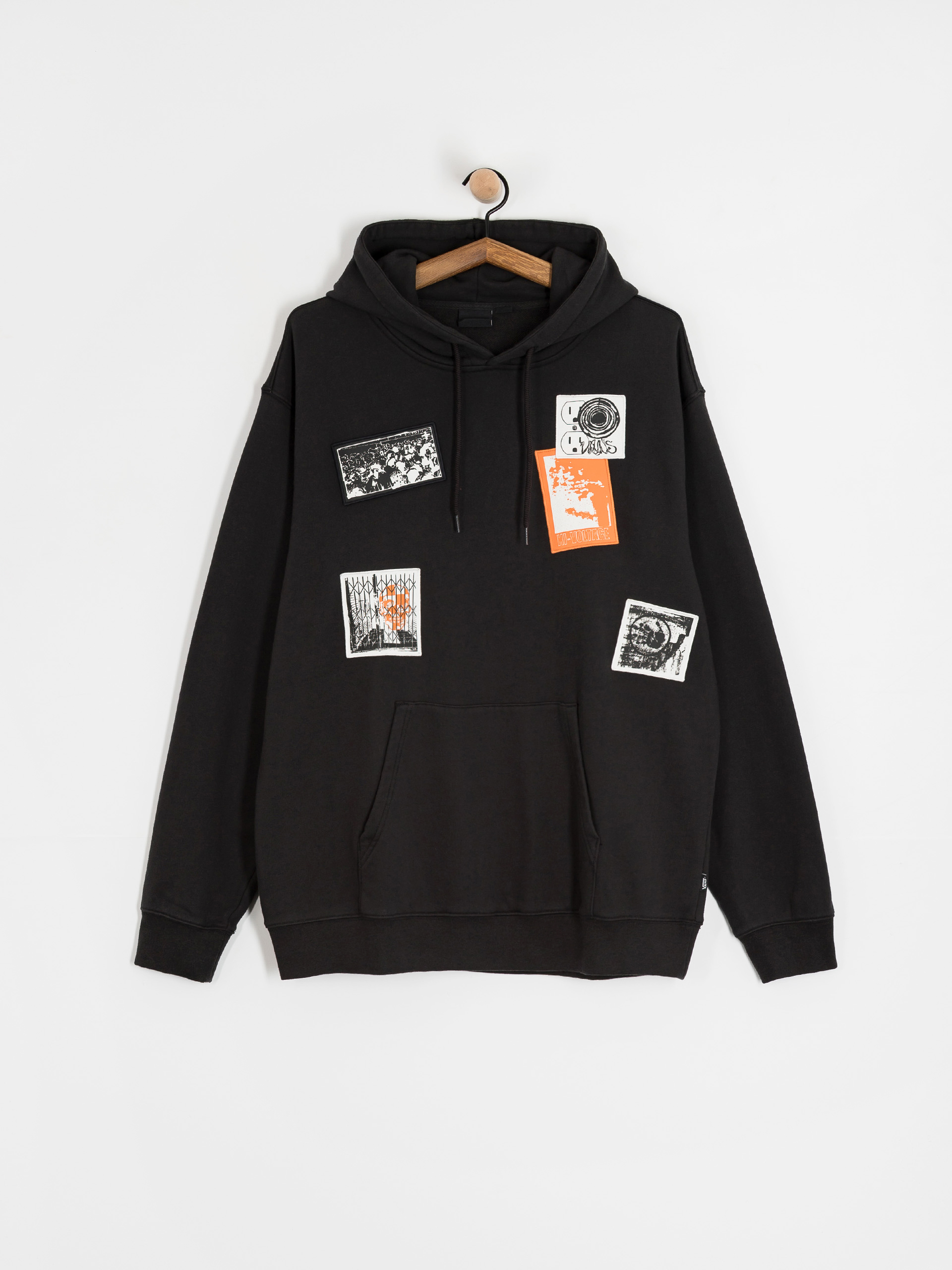 Hanorac cu glugă Vans Punk Patch HD (black)