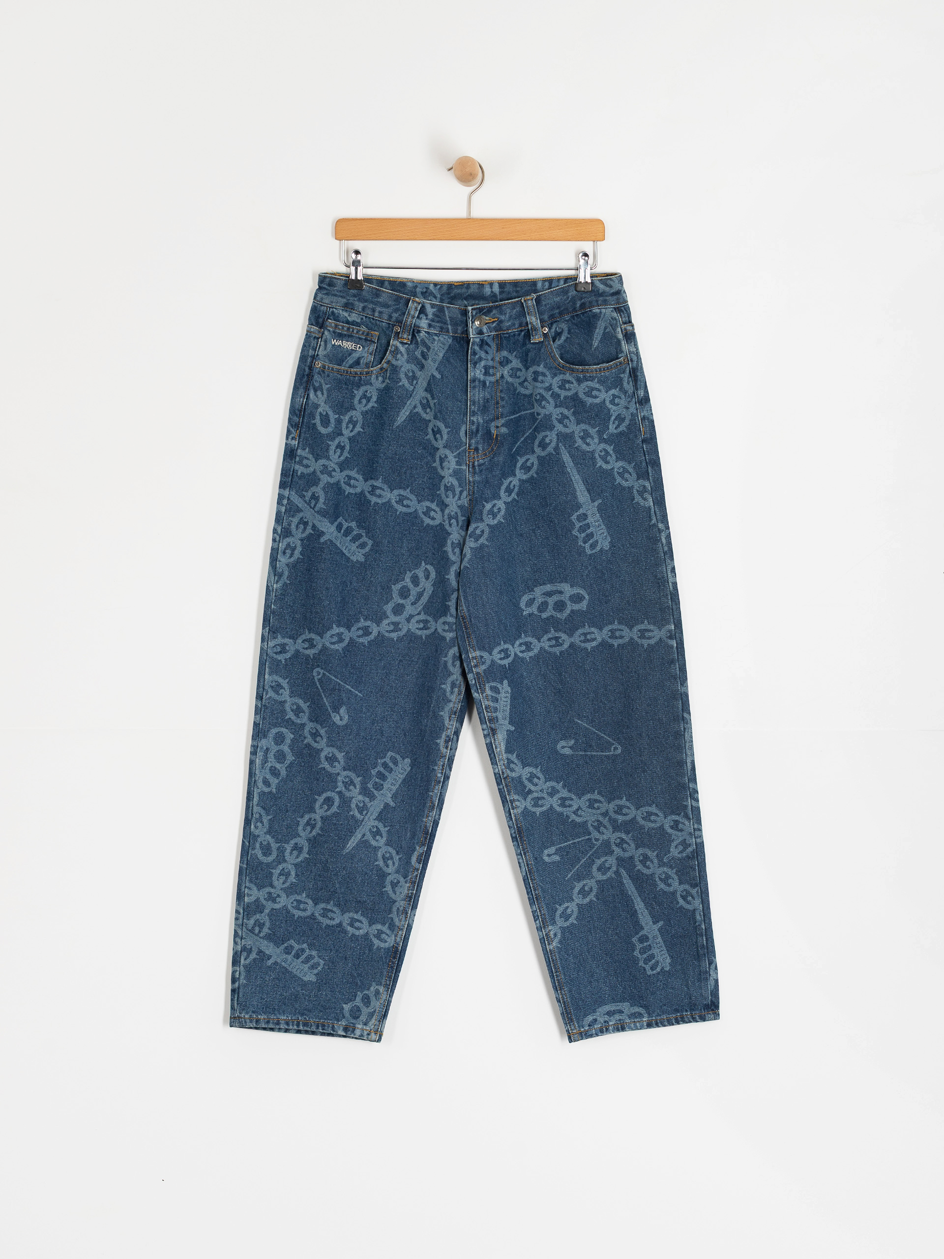 Pantaloni Wasted Paris Knuckles Casper (washed blue)