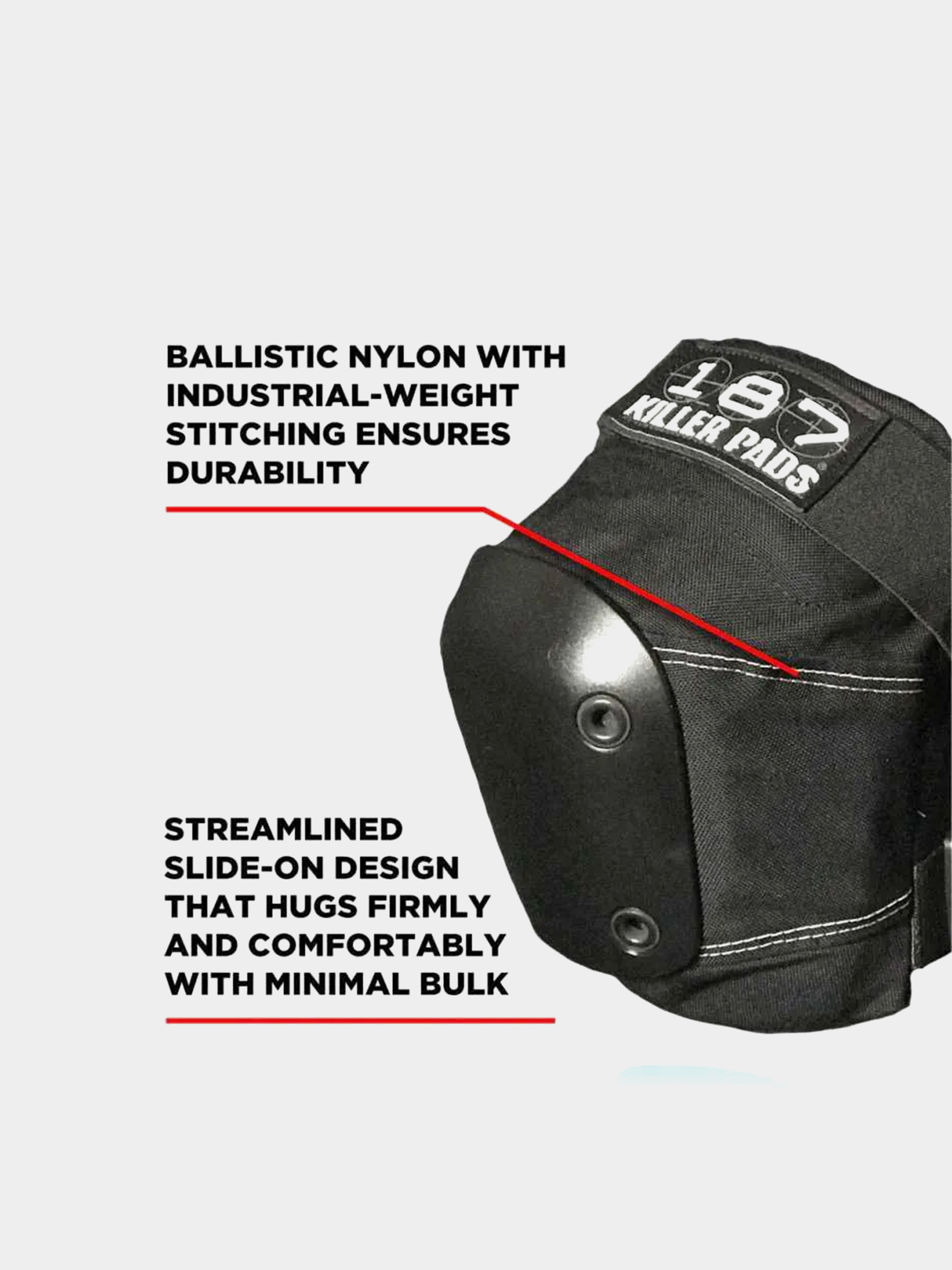 Apărători 187 Killer Pads Slim Knee Pads (black)