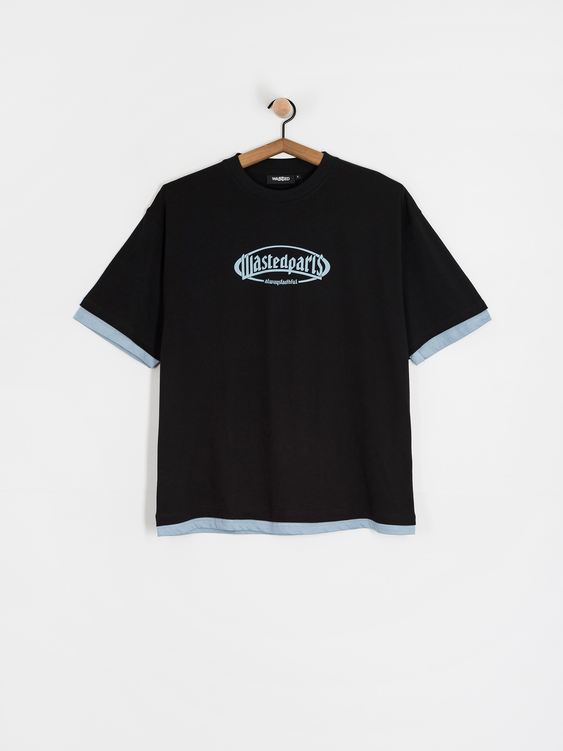 Tricou Wasted Paris Yard T Nine (black/light blue)