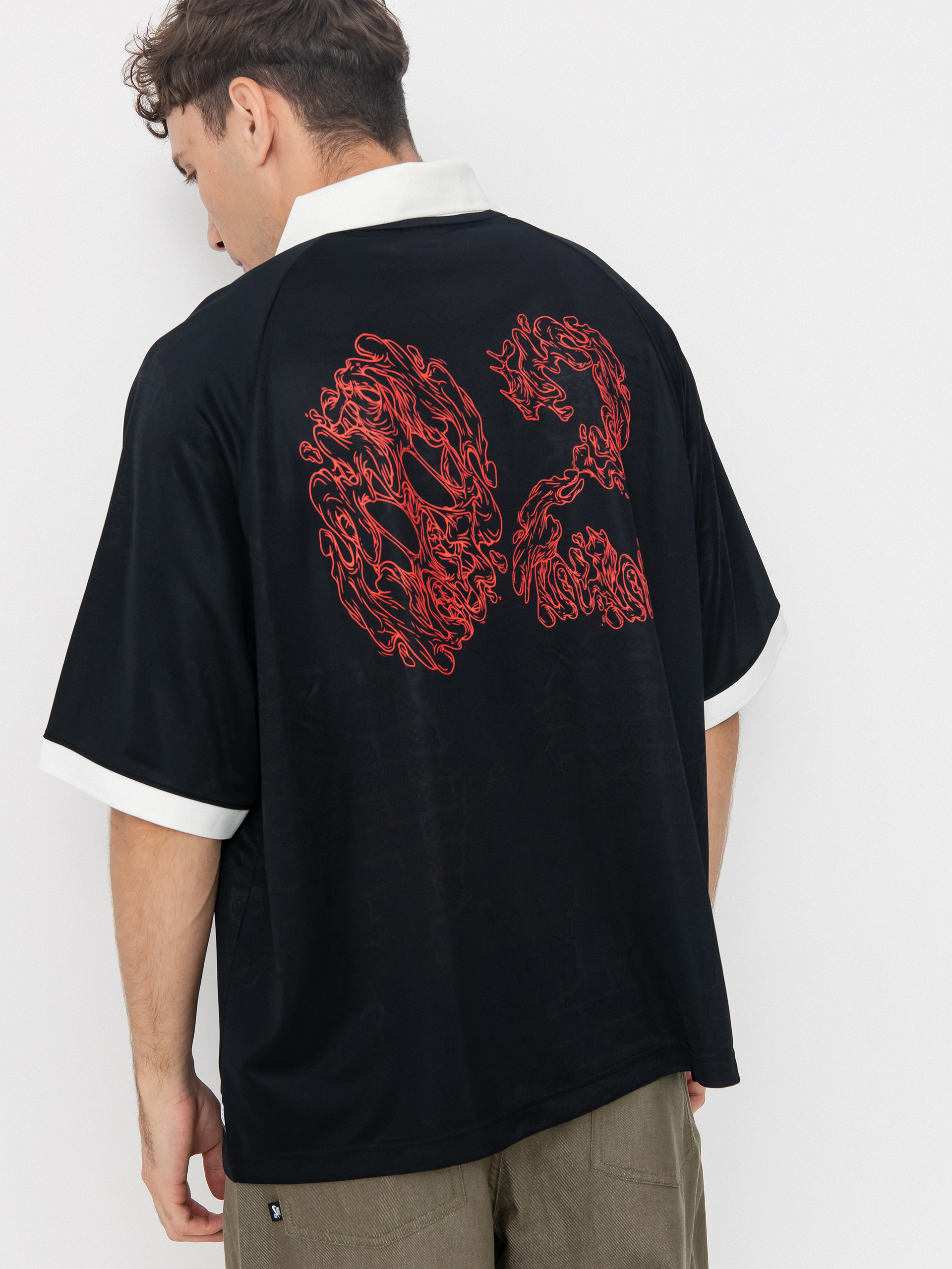 Tricou polo Nike SB DF Jacquard Jersey (black/sail)