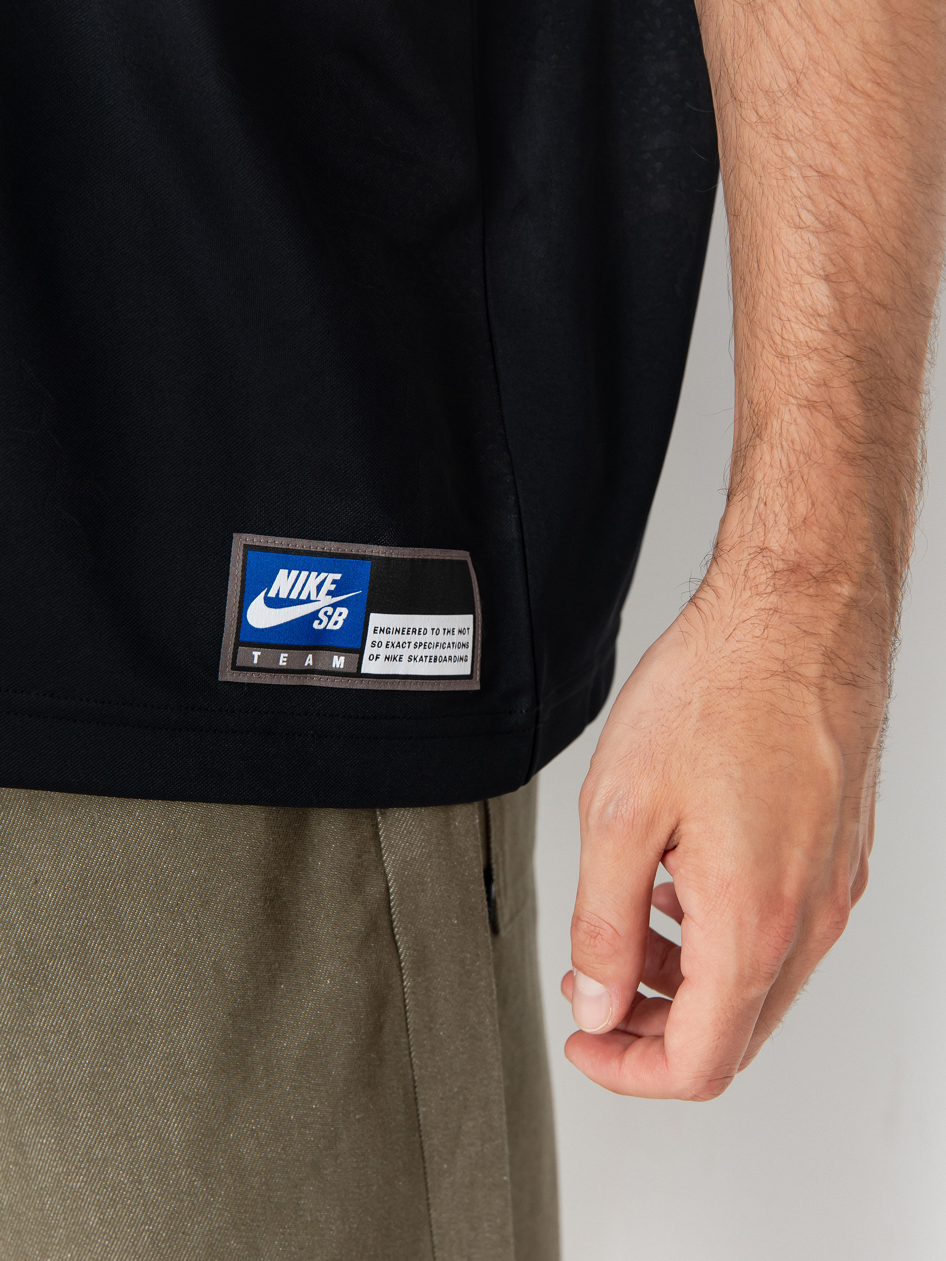 Tricou polo Nike SB DF Jacquard Jersey (black/sail)