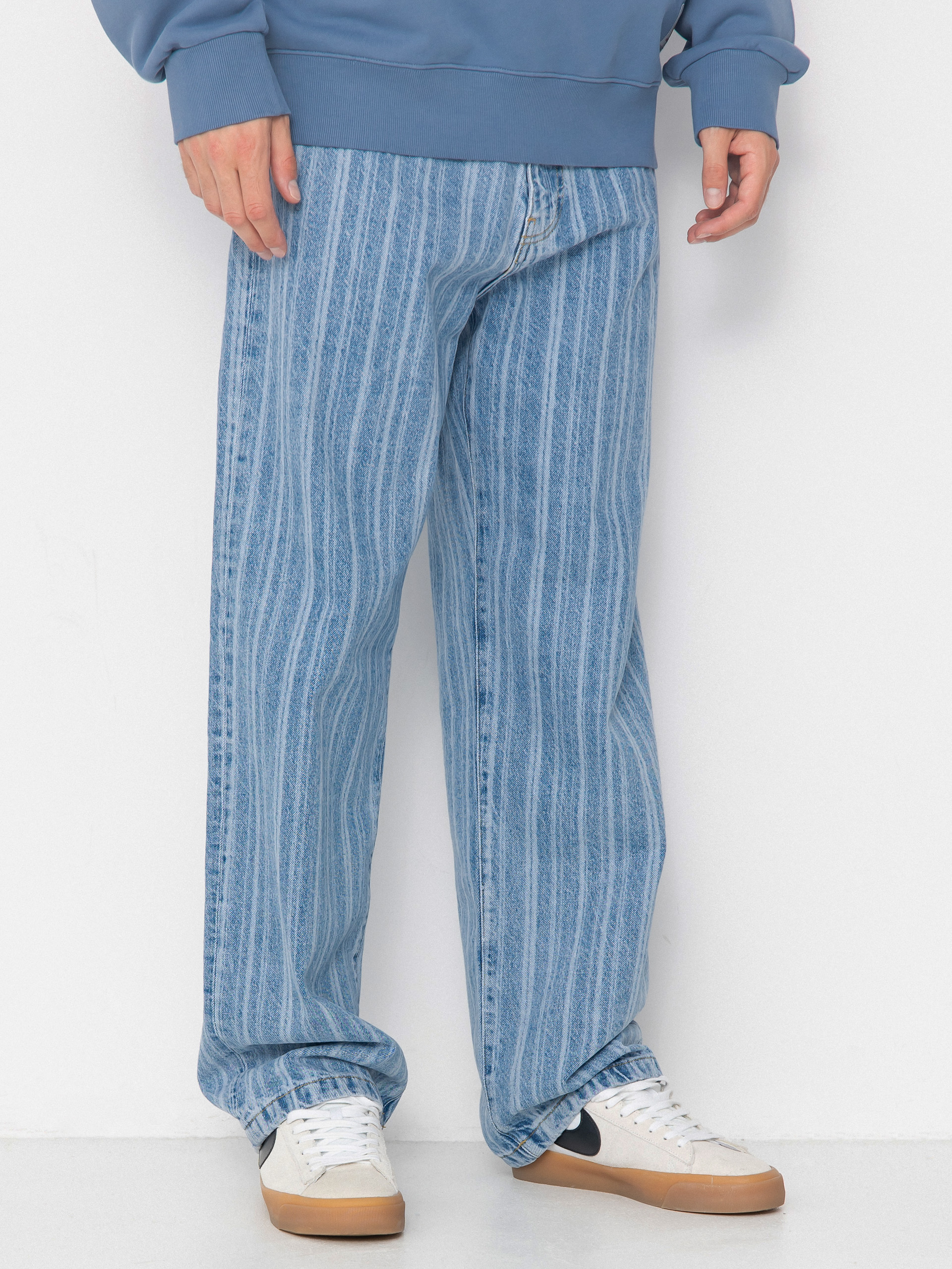 Pantaloni Carhartt WIP Rylan (rylan stripe/blue/stone bleached)