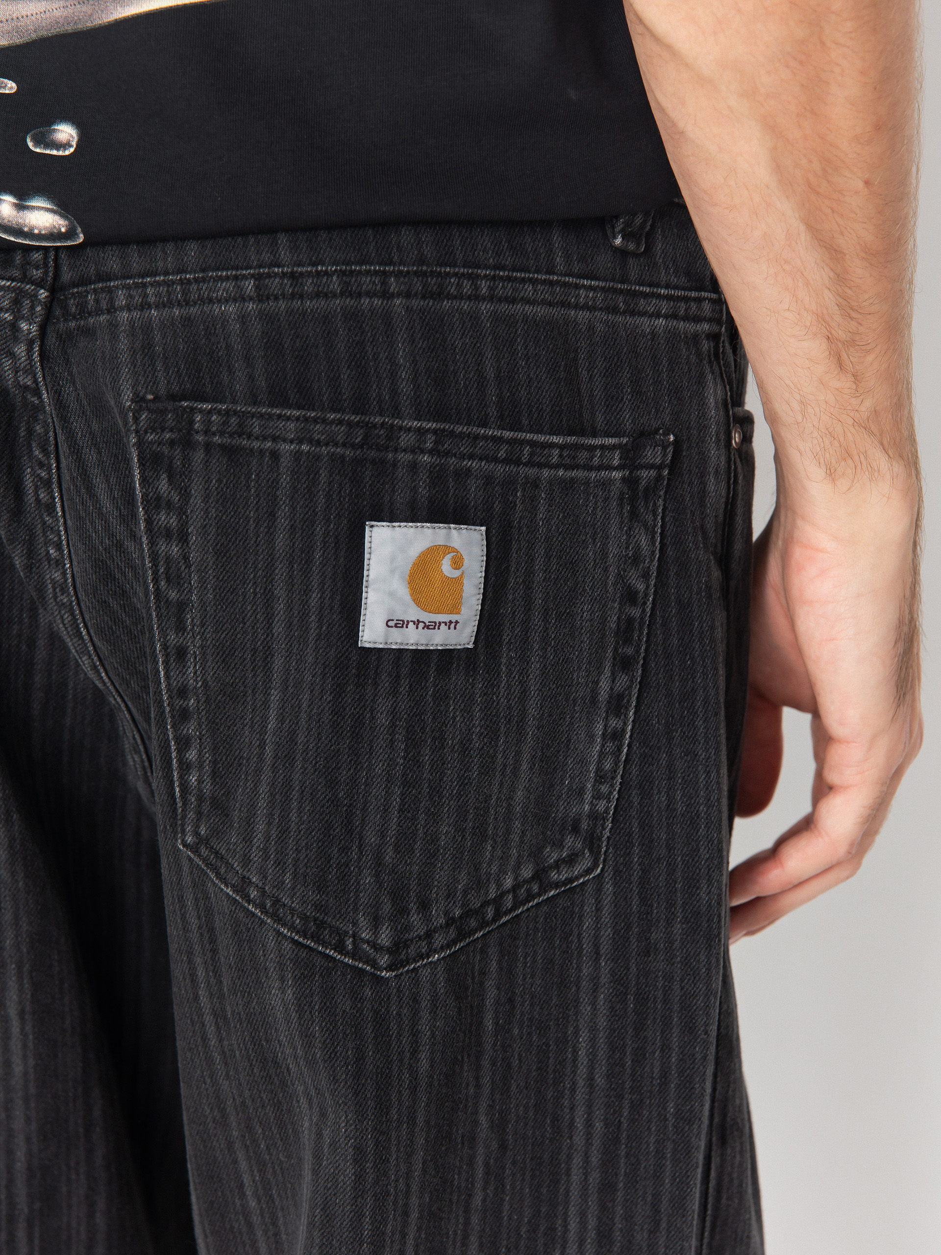 Pantaloni Carhartt WIP Rylan (rylan stripe/black/stone washed)