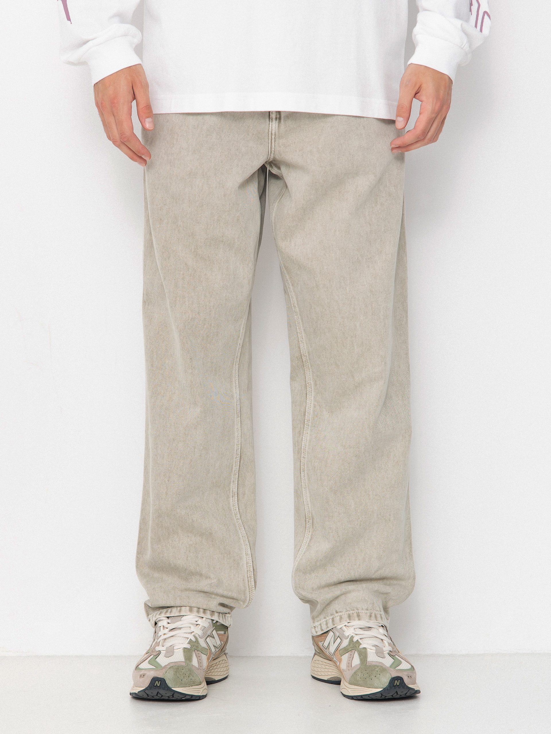 Pantaloni Carhartt WIP Single Knee (opuntia/chalk wash)