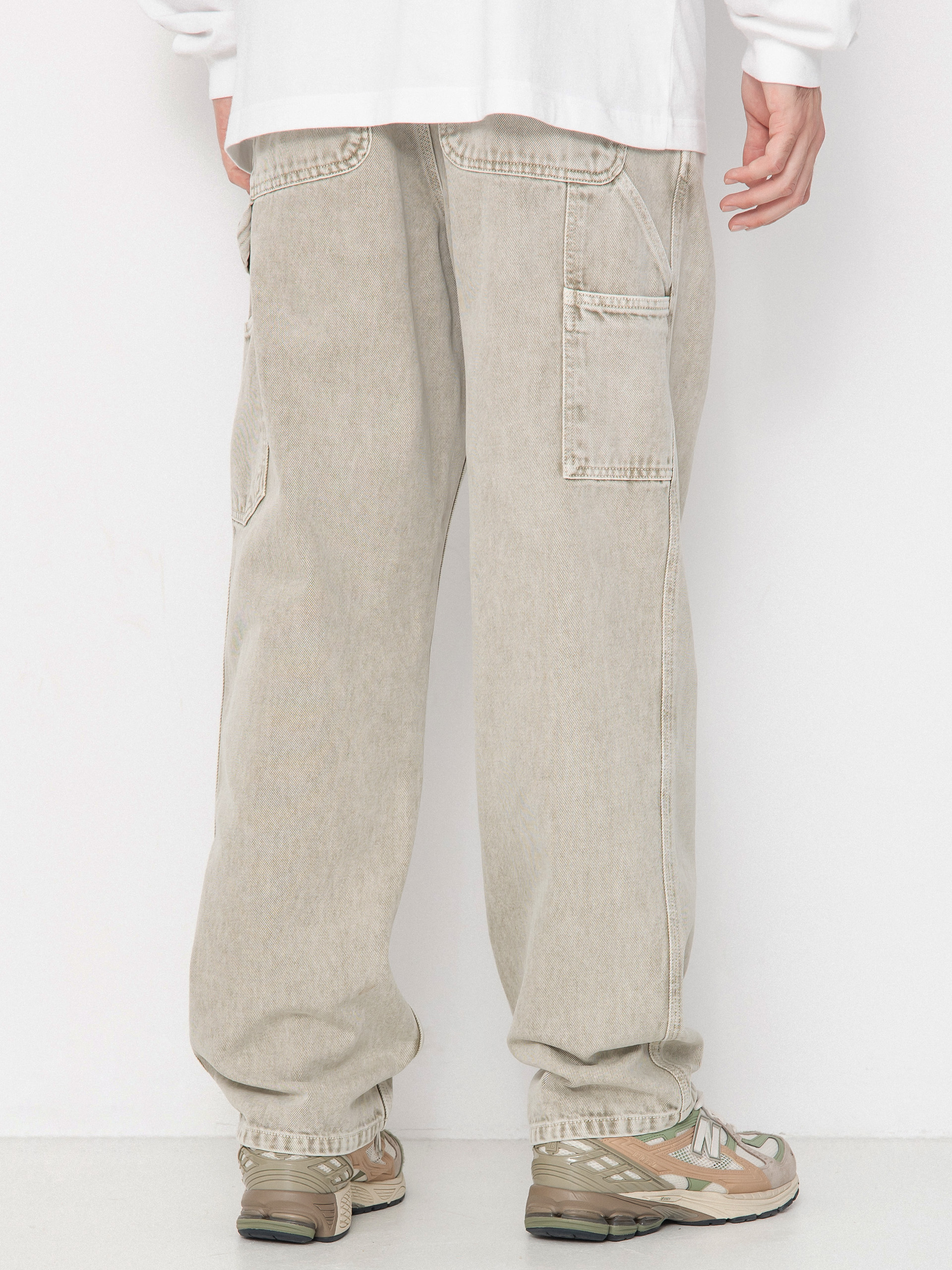 Pantaloni Carhartt WIP Single Knee (opuntia/chalk wash)