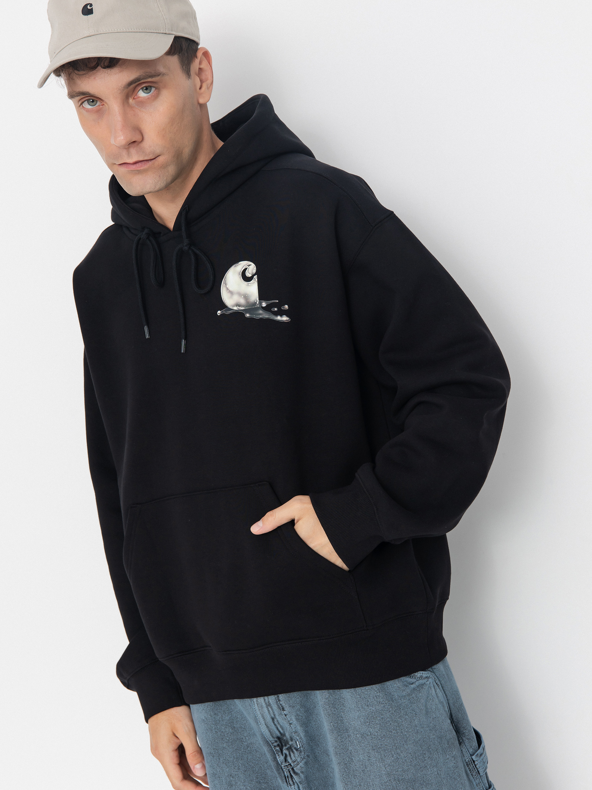 Hanorac cu glugă Carhartt WIP Jake Garcia HD (black)