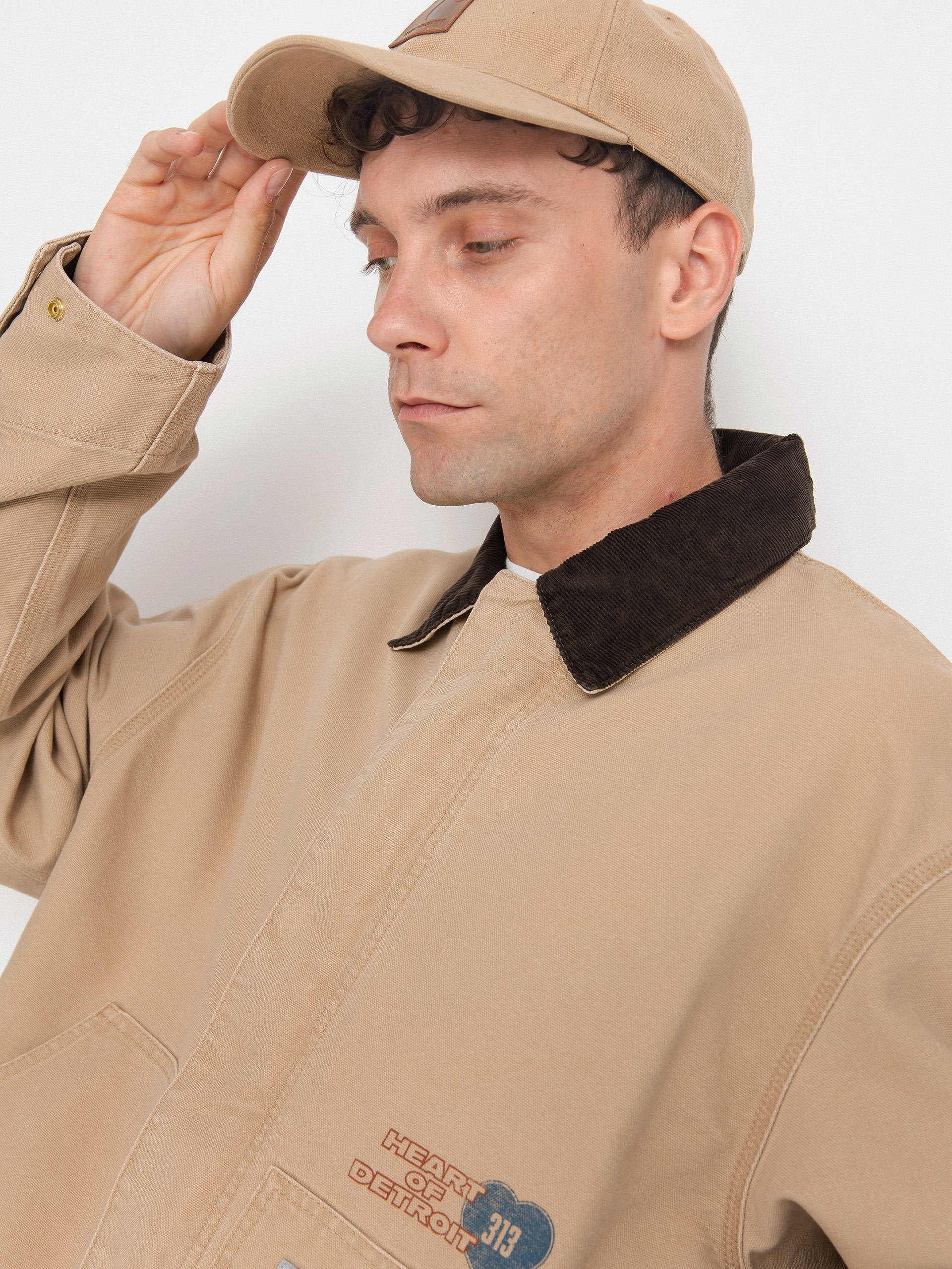 Geacă Carhartt WIP OG Arcan Graphic (dusty h brown/tobacco/heavy stone wash)