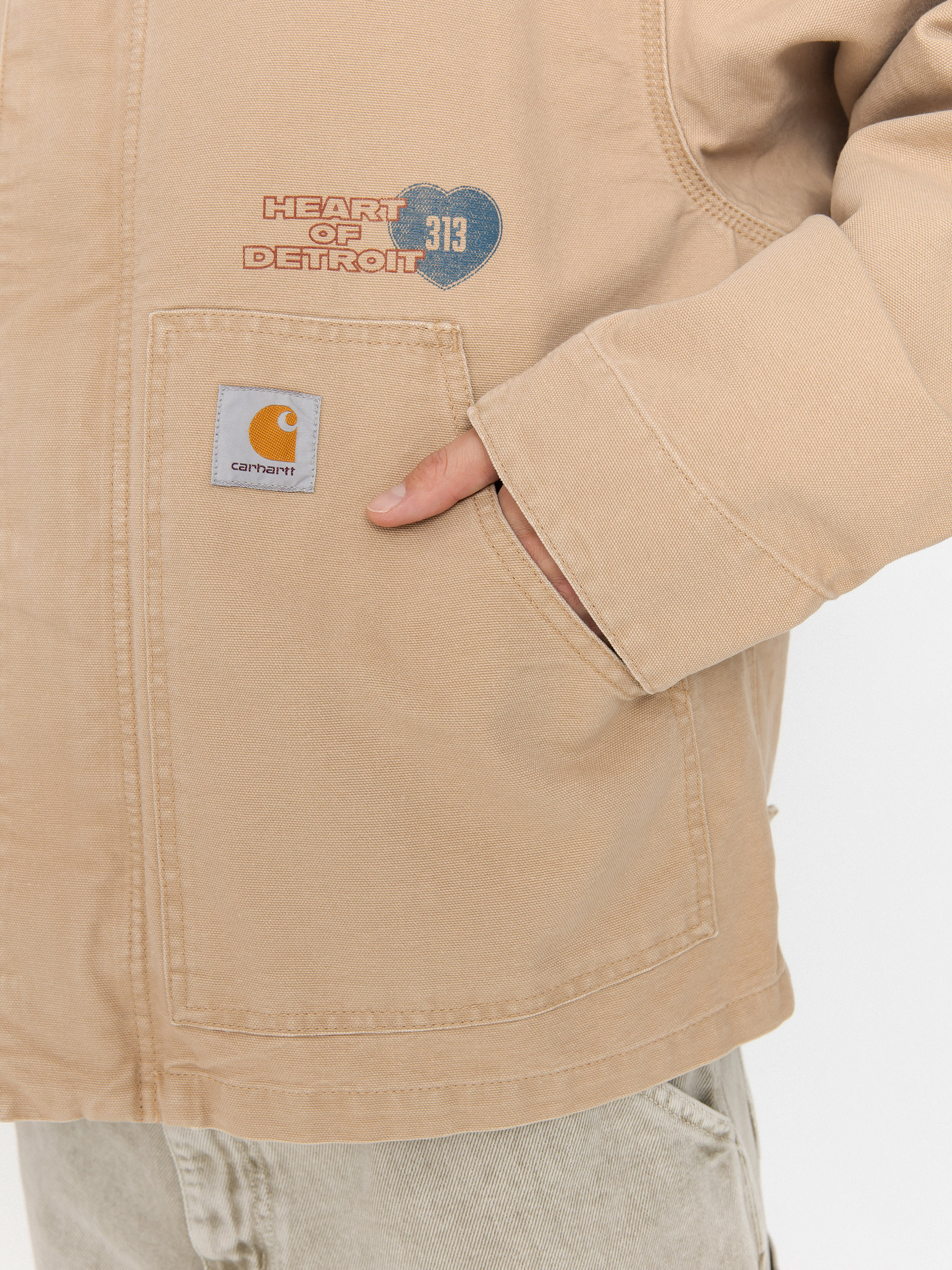 Geacă Carhartt WIP OG Arcan Graphic (dusty h brown/tobacco/heavy stone wash)