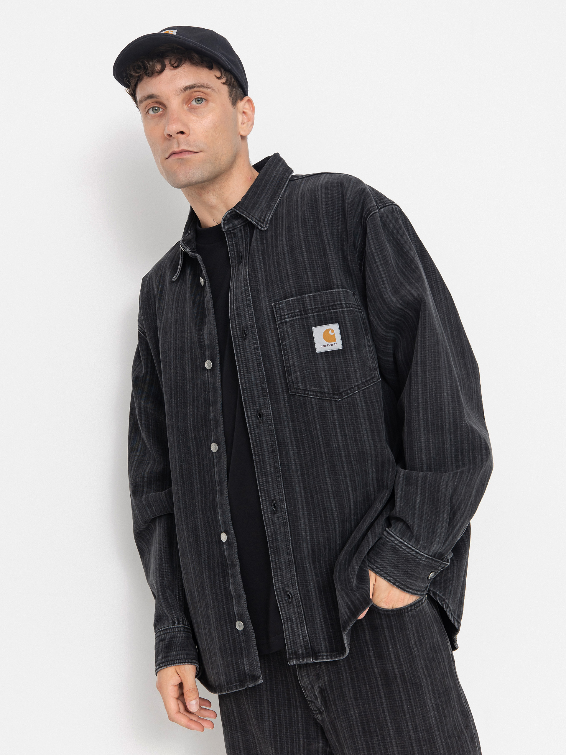 Geacă Carhartt WIP Rylan (rylan stripe/black/stone washed)
