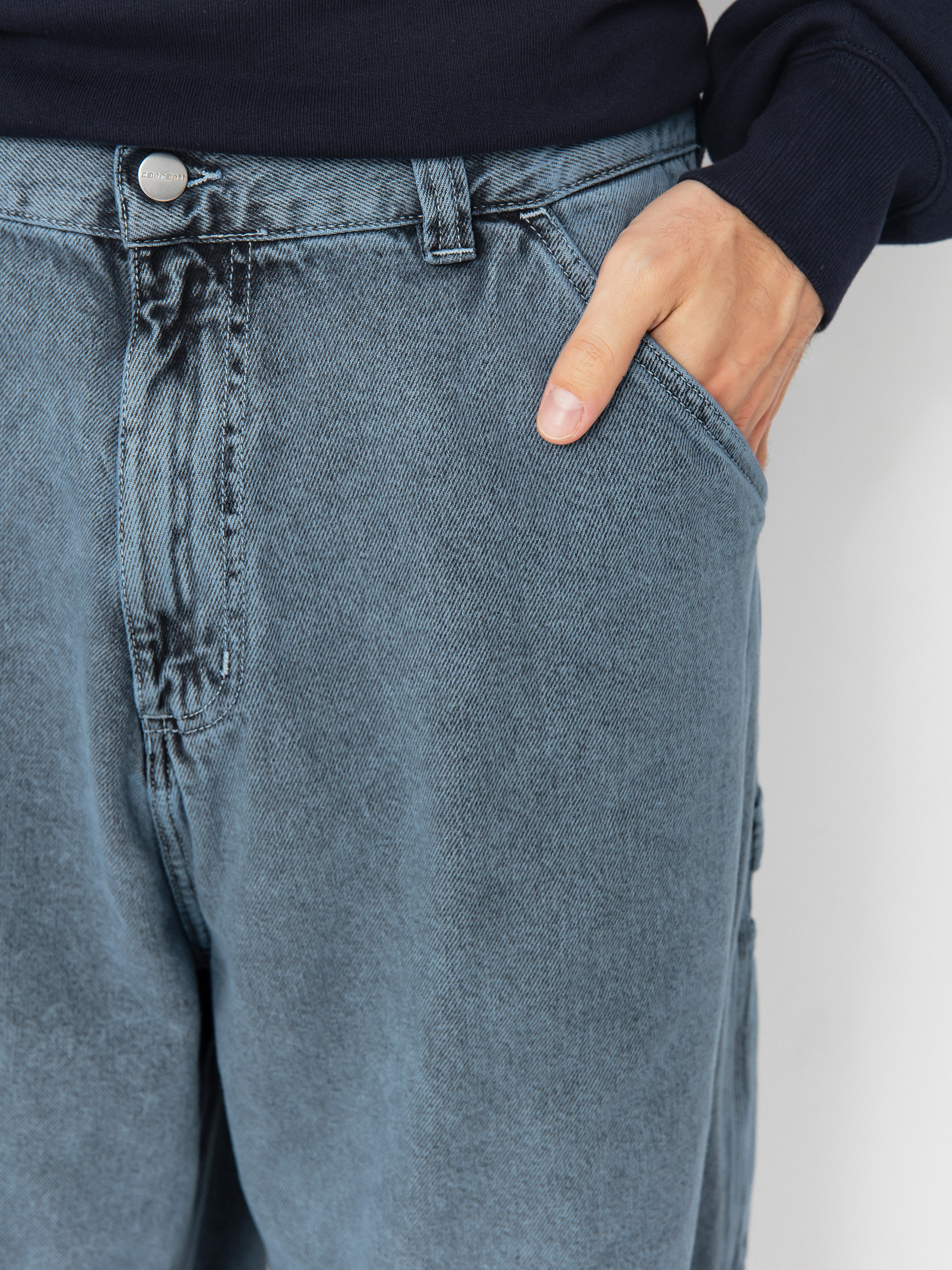 Pantaloni Carhartt WIP OG Single Knee (black/blue fog/garment dyed)