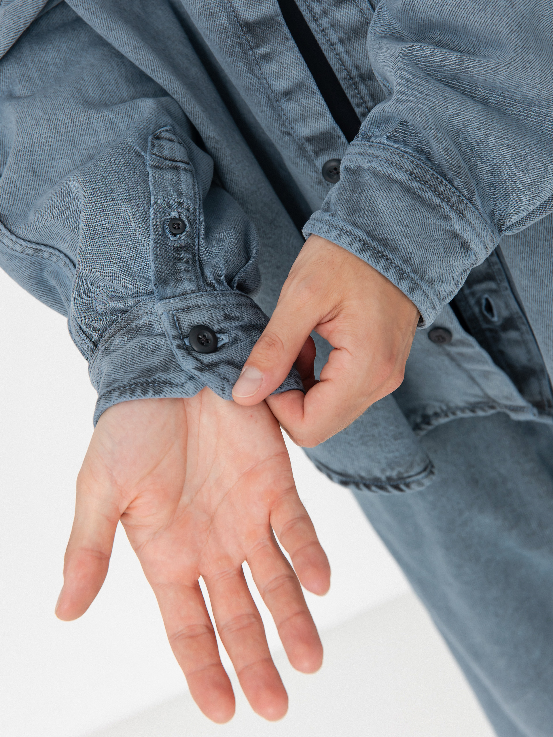 Geacă Carhartt WIP Tigan (black/blue fog/garment dyed)