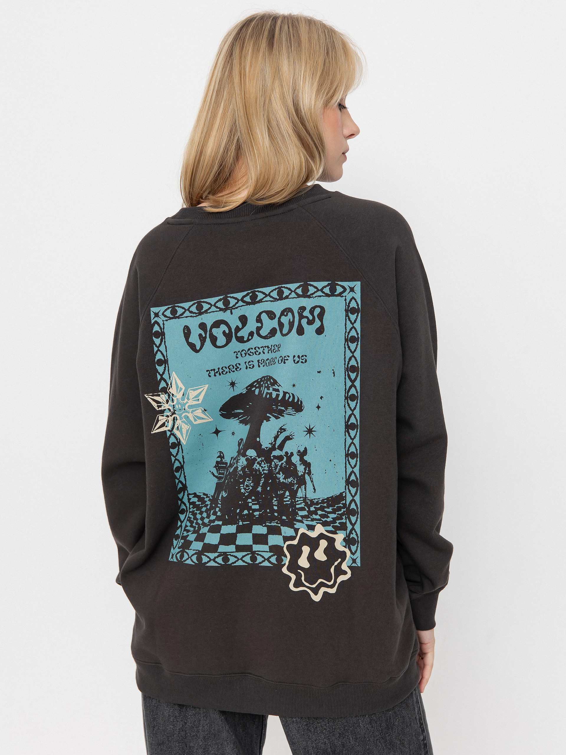 Hanorac Volcom Fa F Rygalski Bf Crew Wmn (vintage black)
