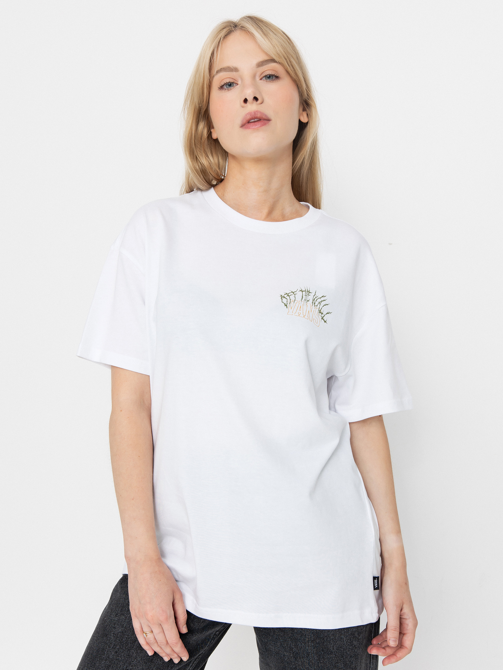 Tricou Vans Metal University Oversized Wmn (white)