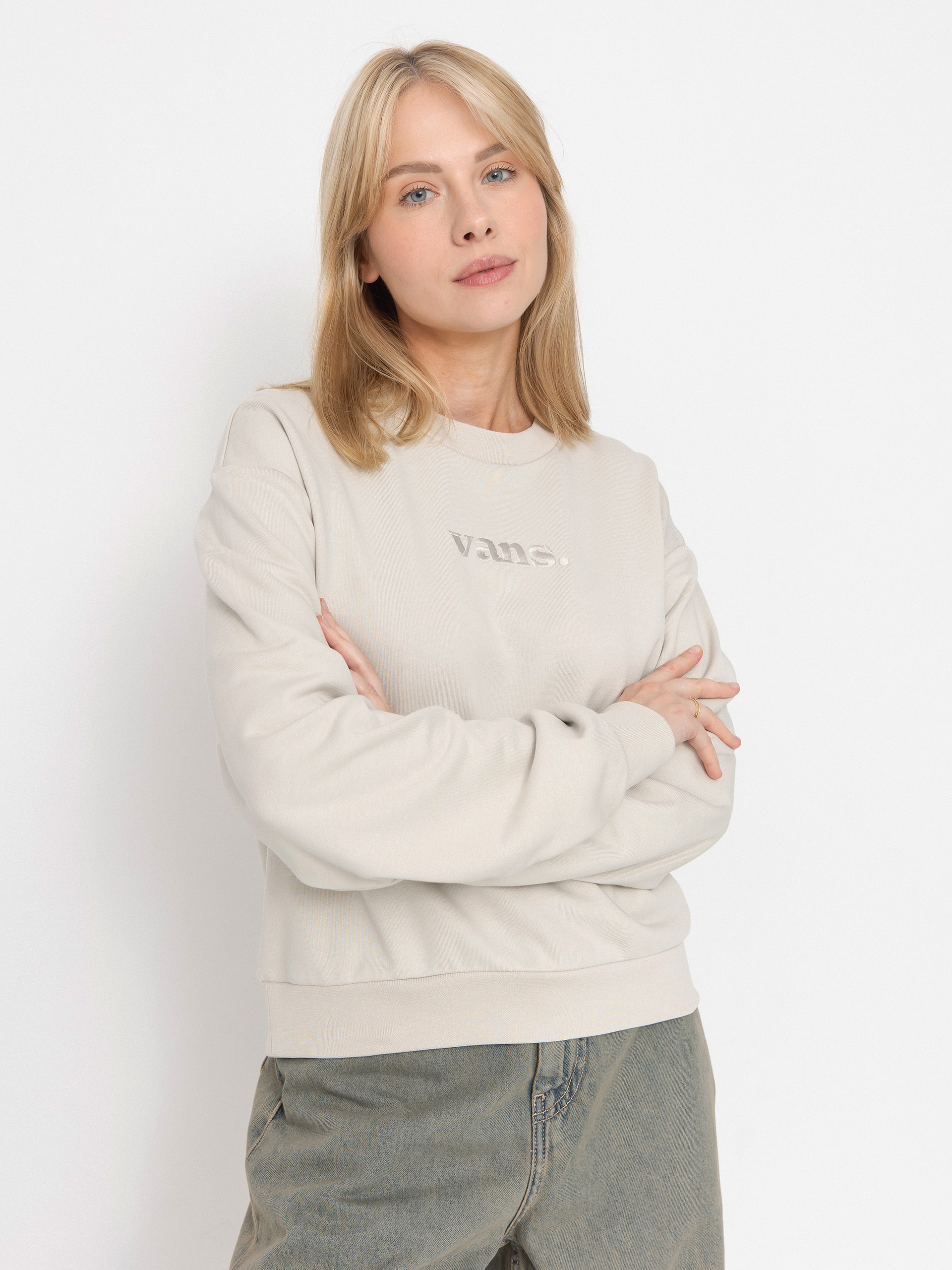 Hanorac Vans W Essential H Ft Rlx Crew Wmn (taupe mist)