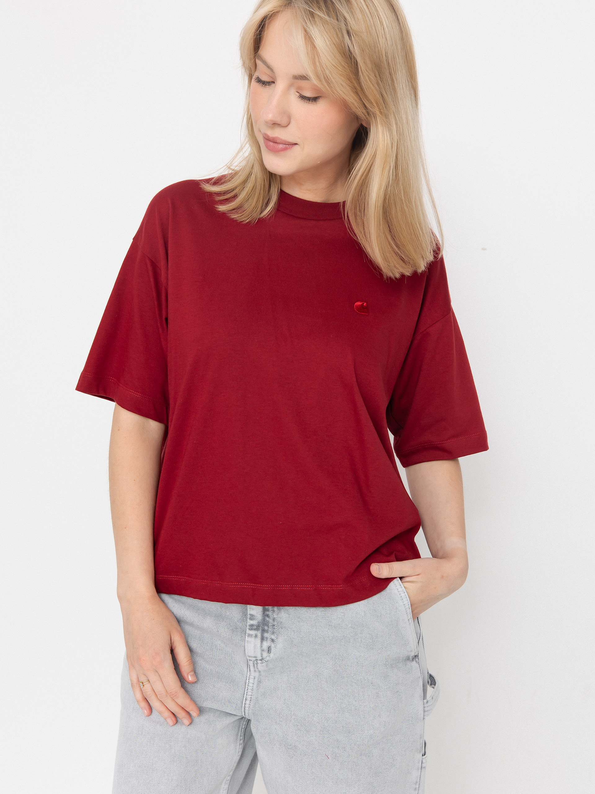 Tricou Carhartt WIP Chester Wmn (scarlet)