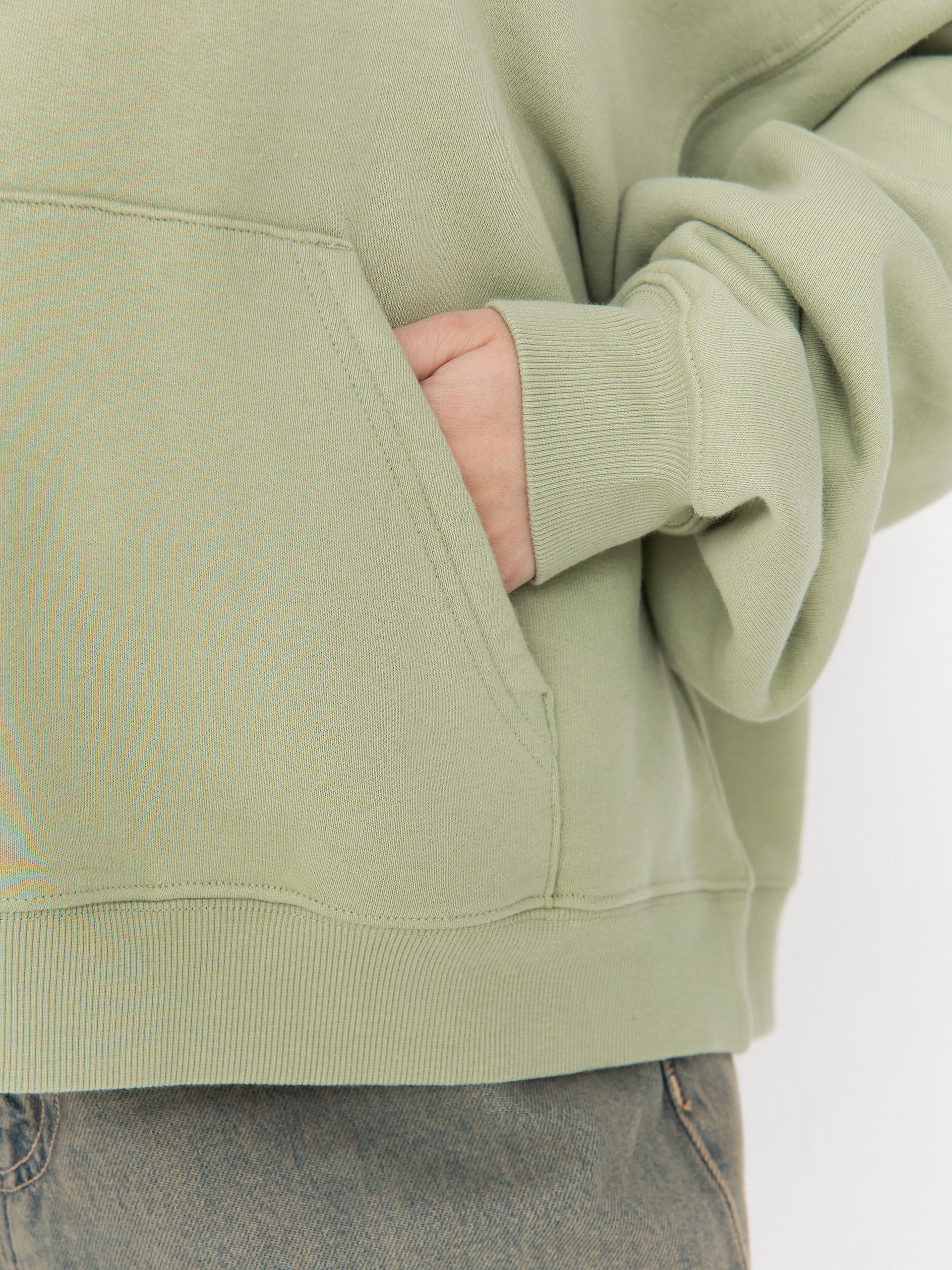 Hanorac cu glugă Carhartt WIP Solar Chrome HD Wmn (pale olive)