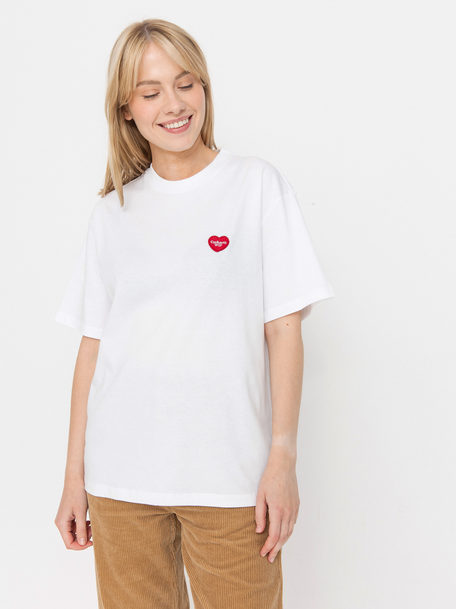 Tricou Carhartt WIP Heart II Hartt Wmn (white)