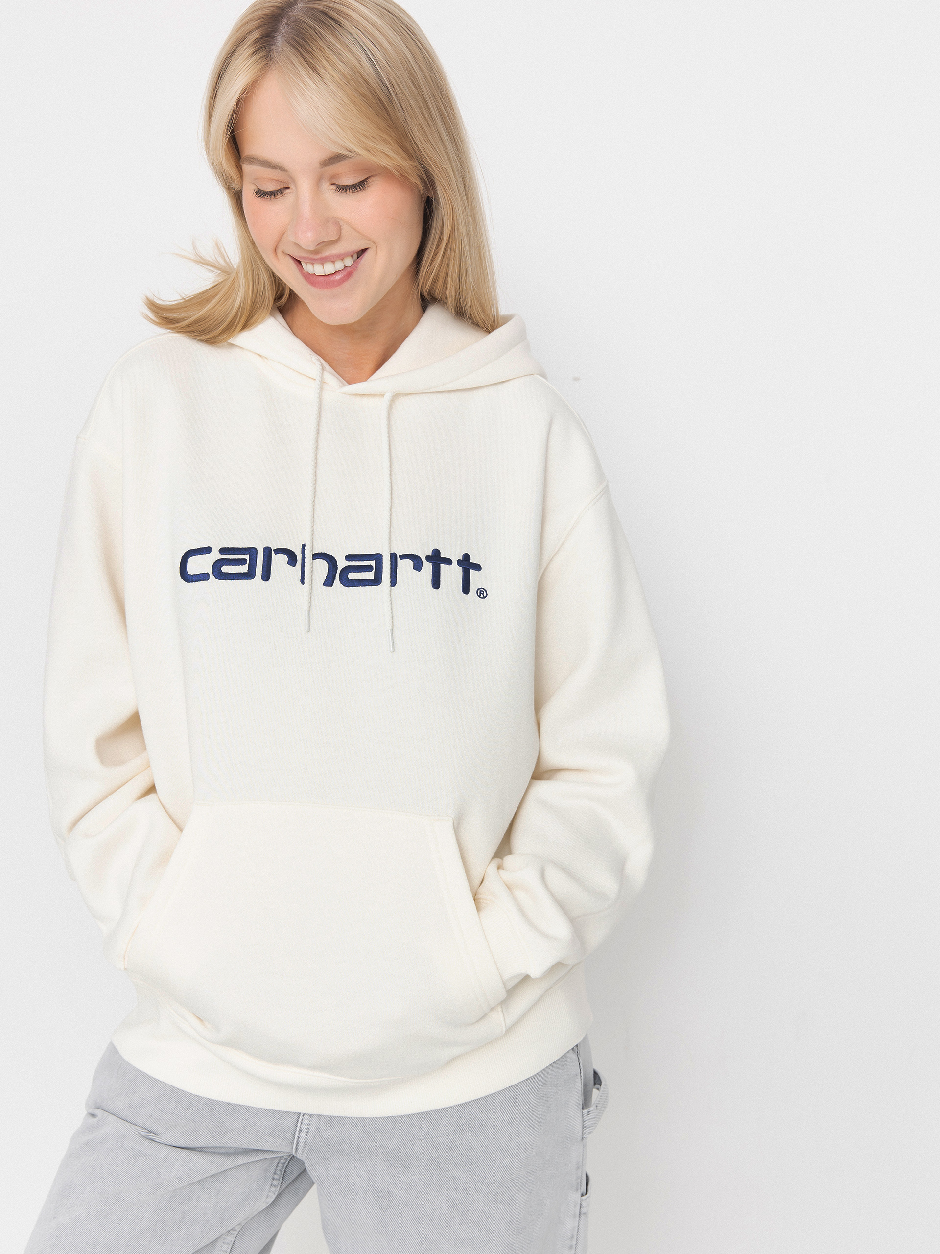 Hanorac cu glugă Carhartt WIP Carhartt HD Wmn (wax/wolfsbane)