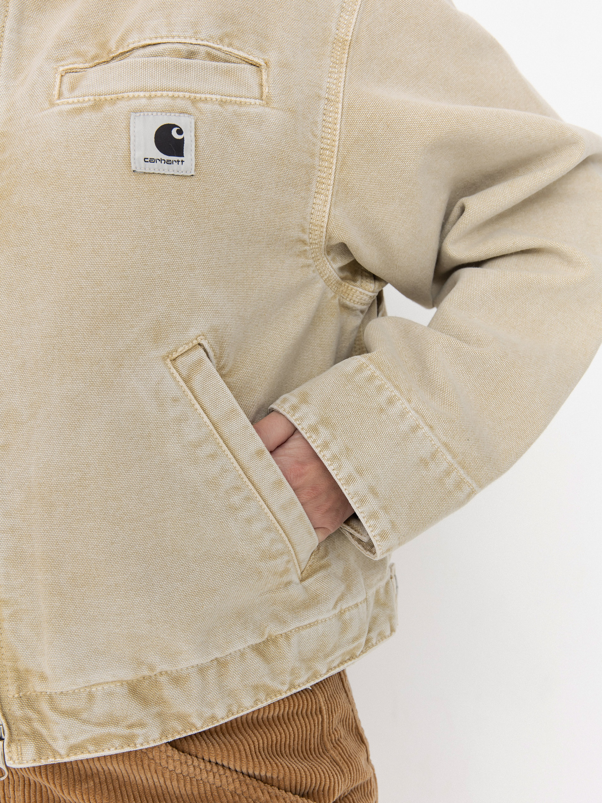 Geacă Carhartt WIP Emery Wmn (dusty h brown/dusty h brown/chalk wash)