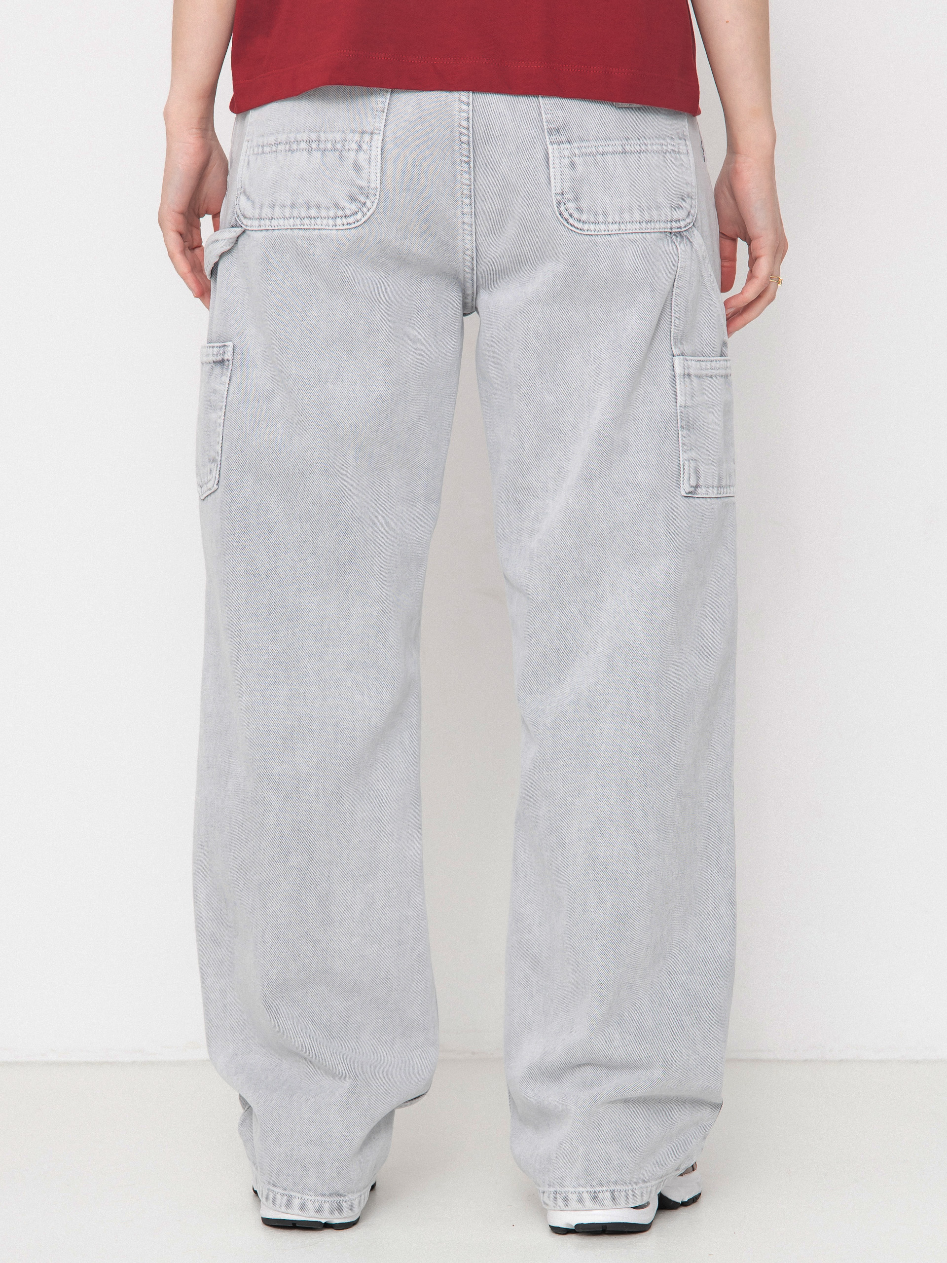 Pantaloni Carhartt WIP Pierce Straight Wmn (black/chalk wash)