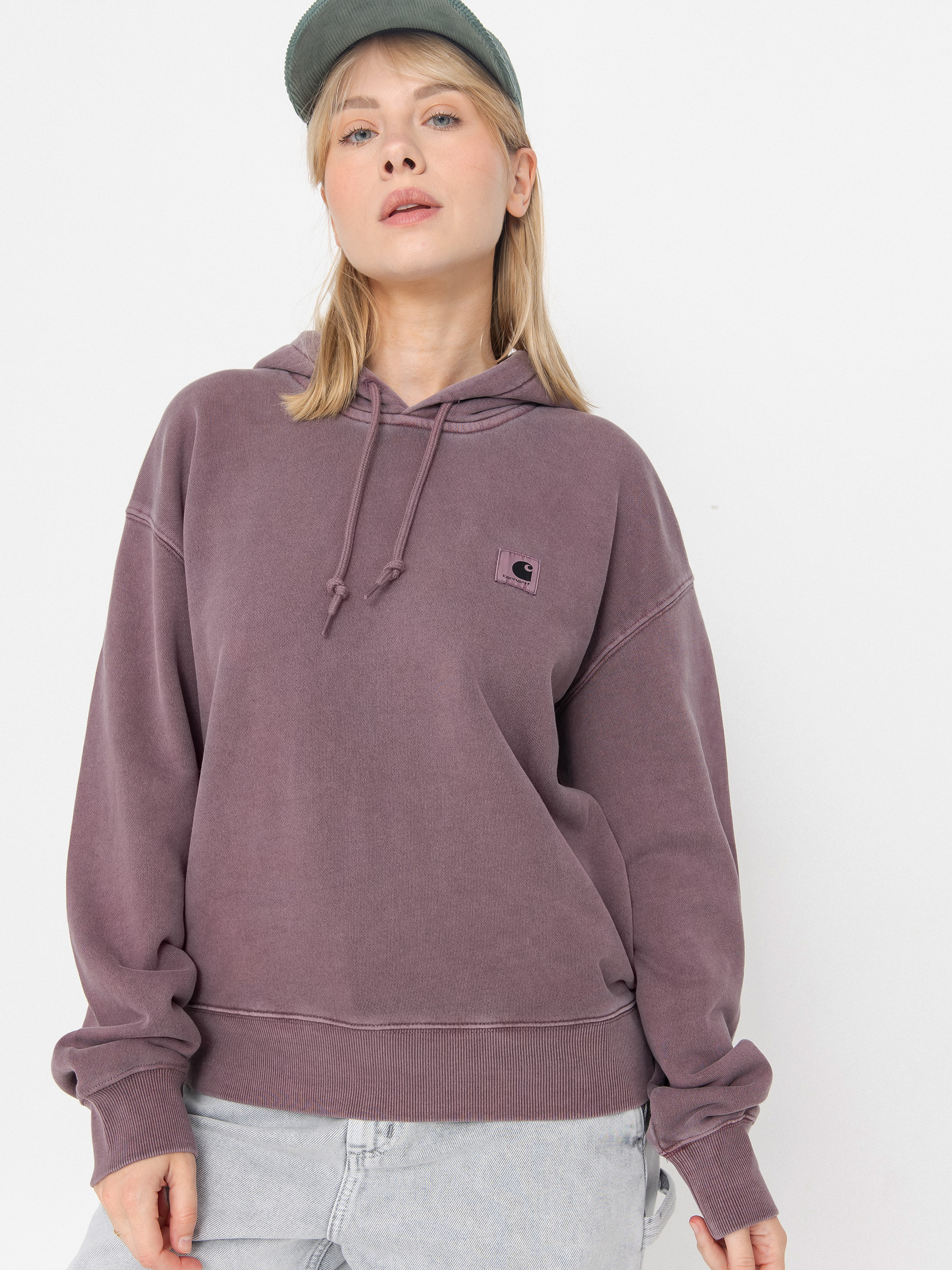Hanorac cu glugă Carhartt WIP Nelson HD Wmn (phlox/garment dyed)
