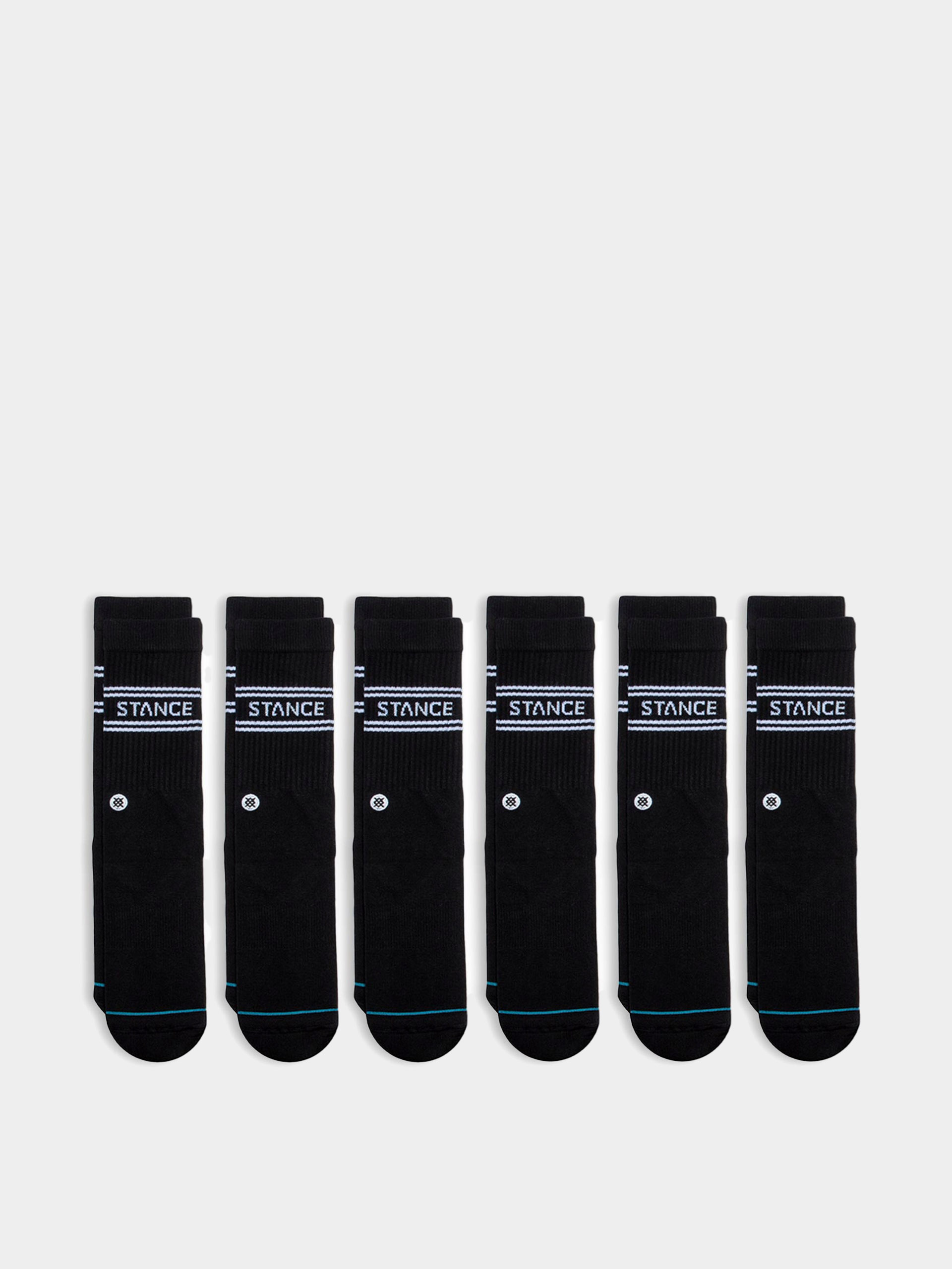 u0218osete Stance Basic Crew 6 Pk (black)