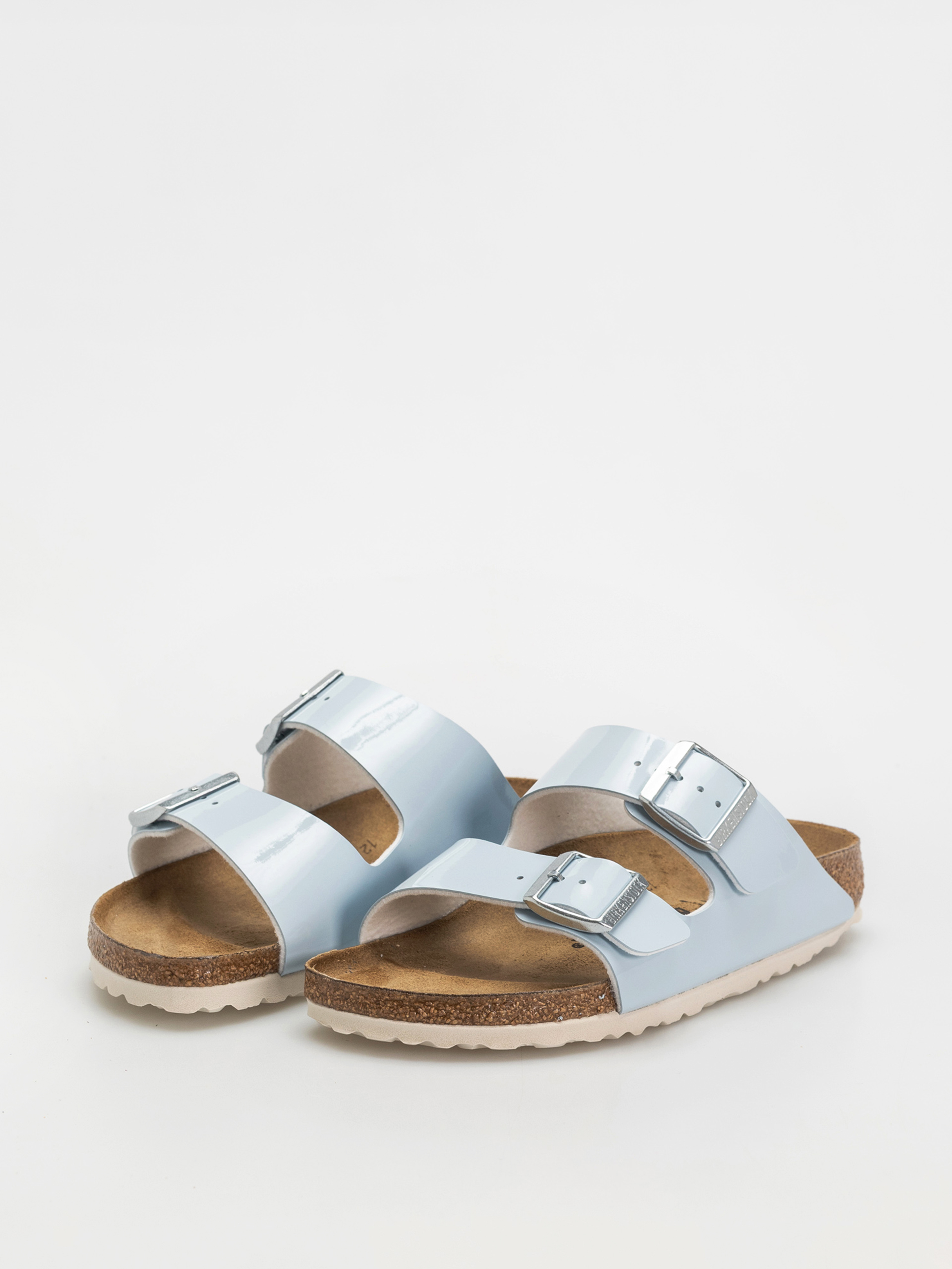 Șlapi Birkenstock Arizona Briko Flor Narrow Wmn (patent baby blue)
