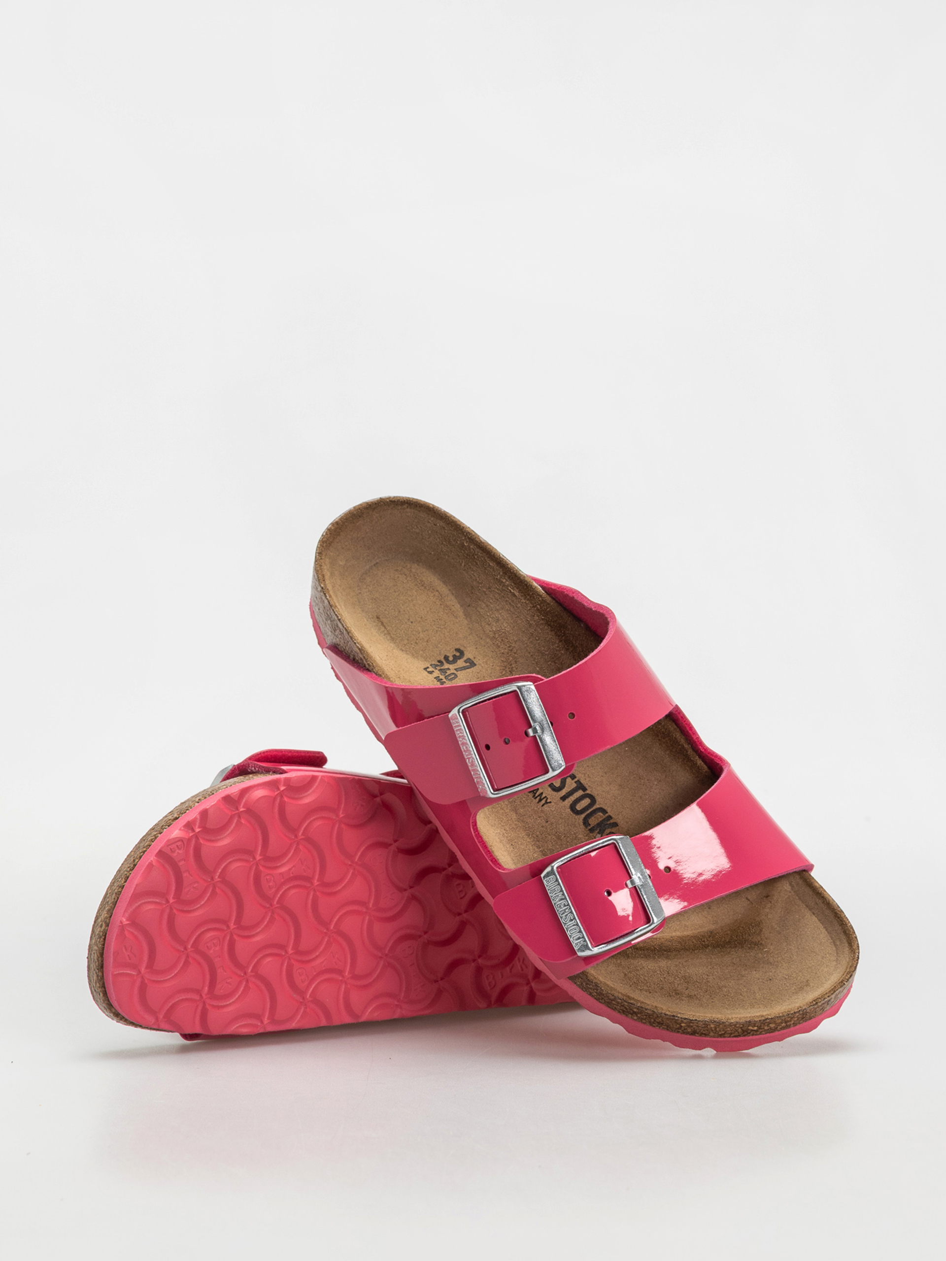 Șlapi Birkenstock Arizona Briko Flor Narrow Wmn (patent fuchsia tulip)