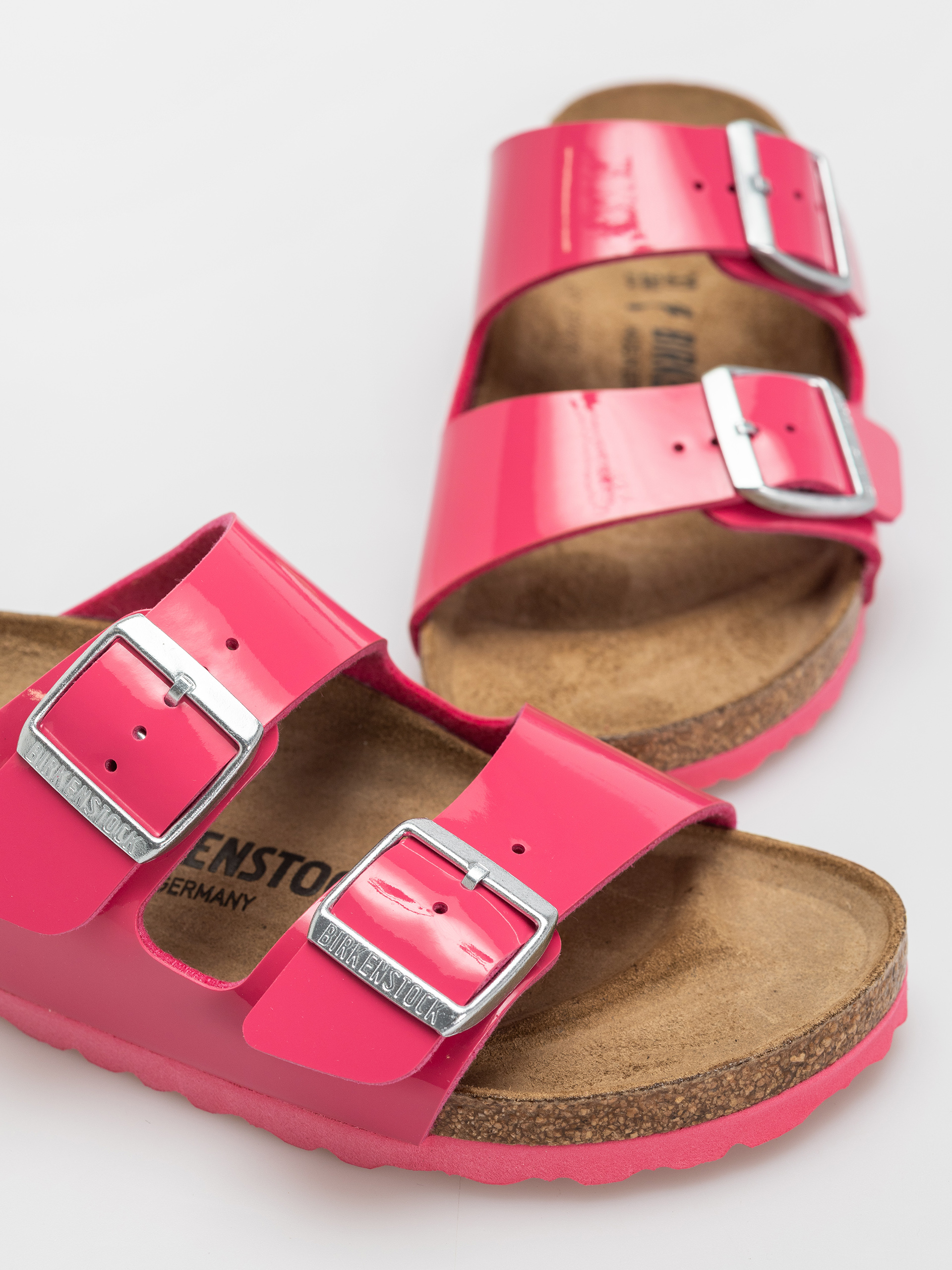 Șlapi Birkenstock Arizona Briko Flor Narrow Wmn (patent fuchsia tulip)