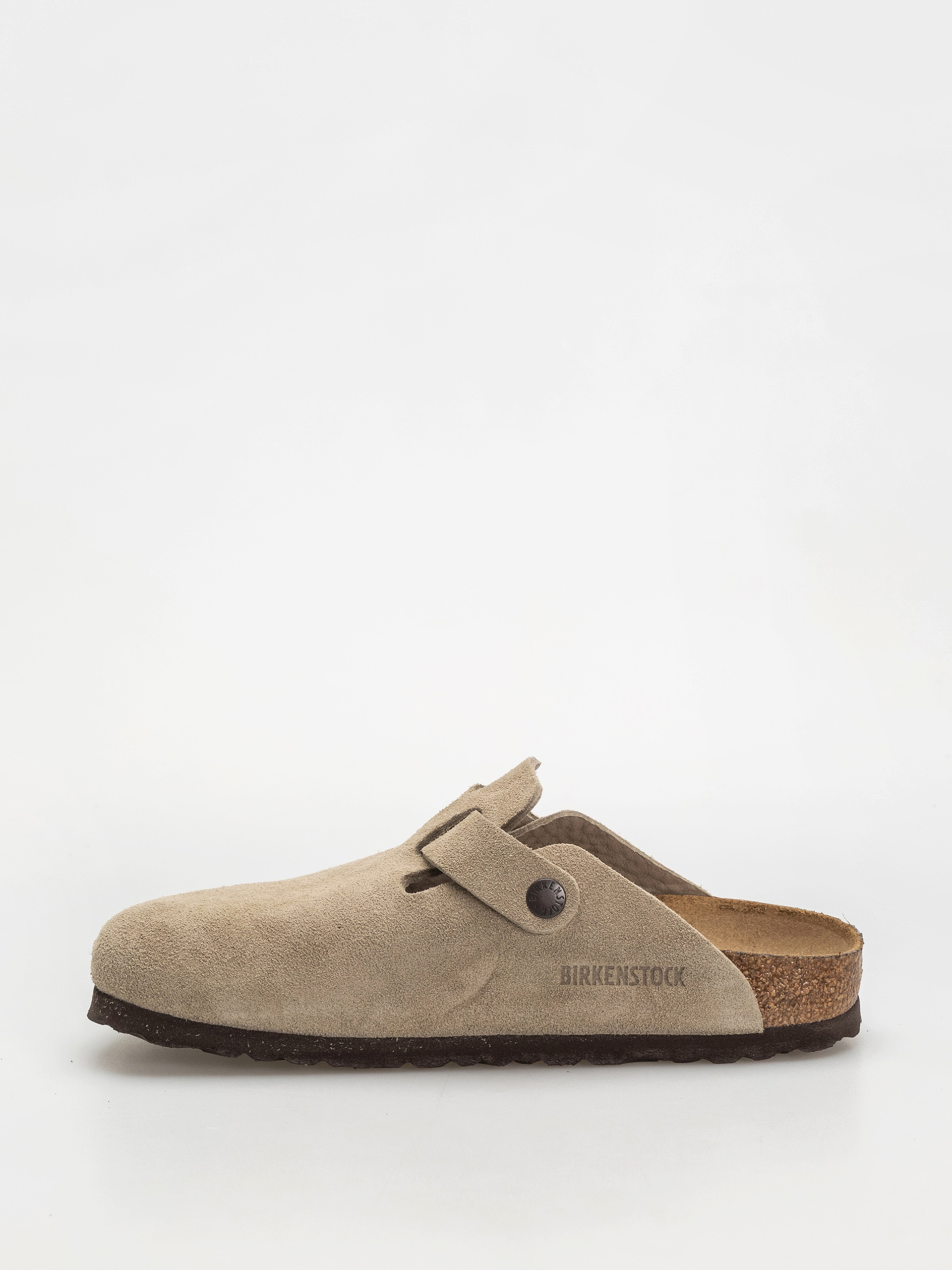 Șlapi Birkenstock Boston Suede Leather Narrow Wmn (taupe)