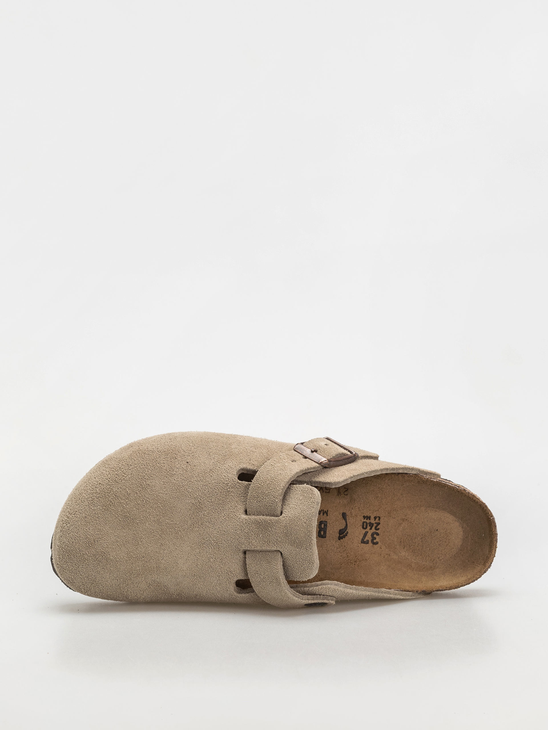 Șlapi Birkenstock Boston Suede Leather Narrow Wmn (taupe)